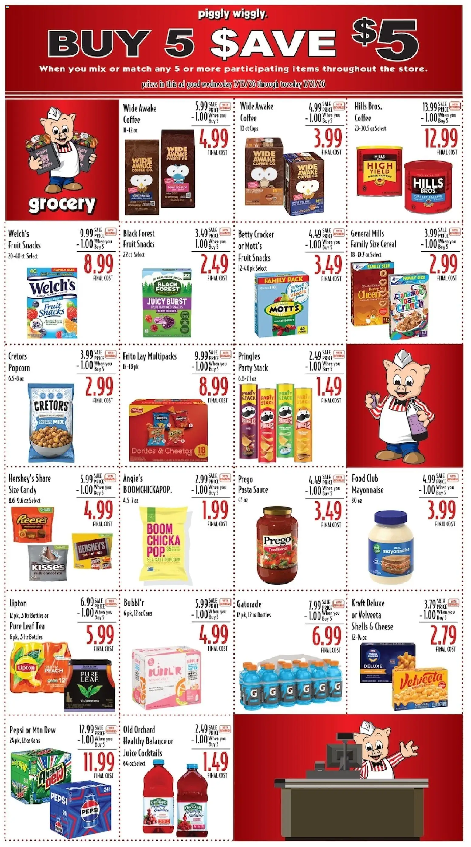 Piggly Wiggly Weekly Ad - valid from 07/15/2026 | Page: 8 | Products: Milk, Cheese, Coffee, Mayonnaise