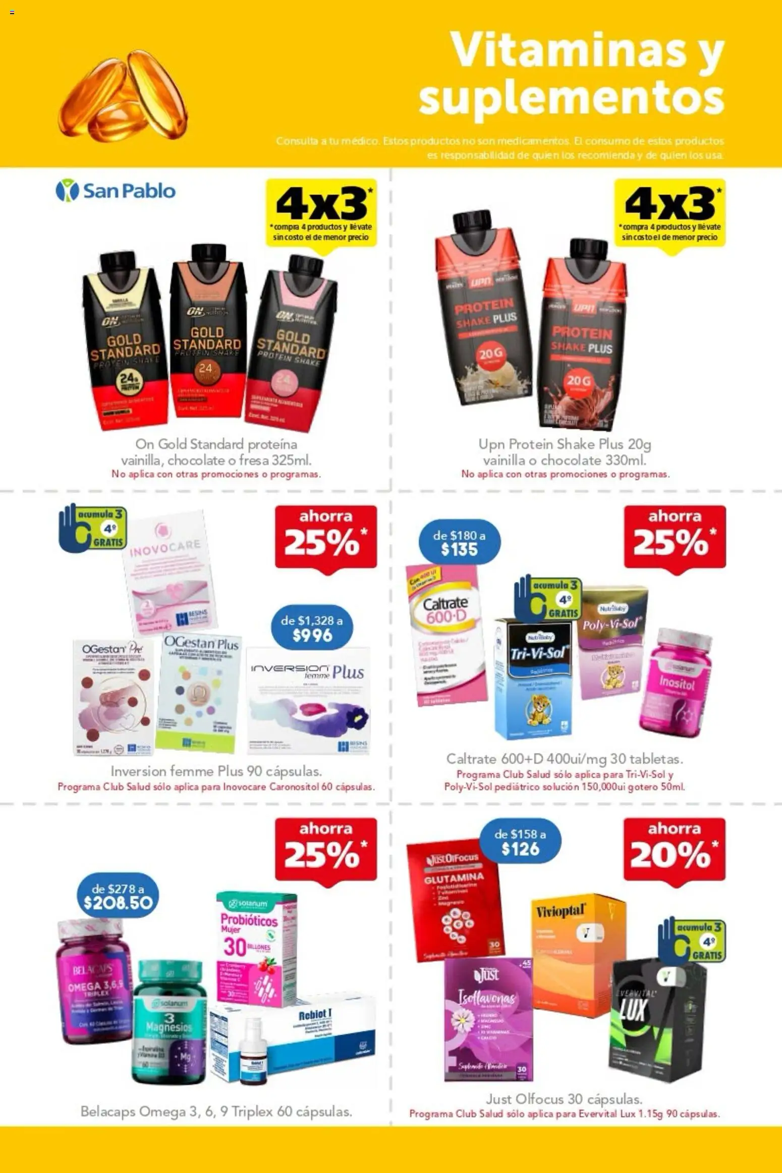 Nuevas ofertas de Farmacia San Pablo válidas en toda la República Mexicana desde el 18/10/2026. ¡Encuentra las mejores ofertas en Farmacia San Pablo catálogo! | Página: 3
