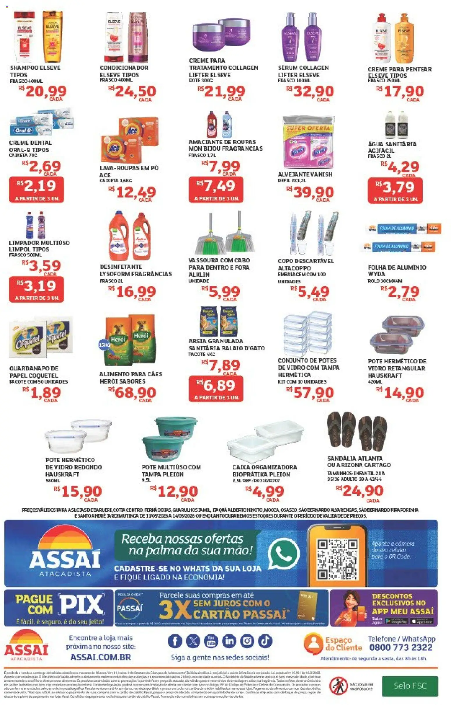 Assaí Atacadista Folheto - válido de 11.05.2026 | Página: 4 | Produtos: Areia, Caixa, Câmera, Desinfetante