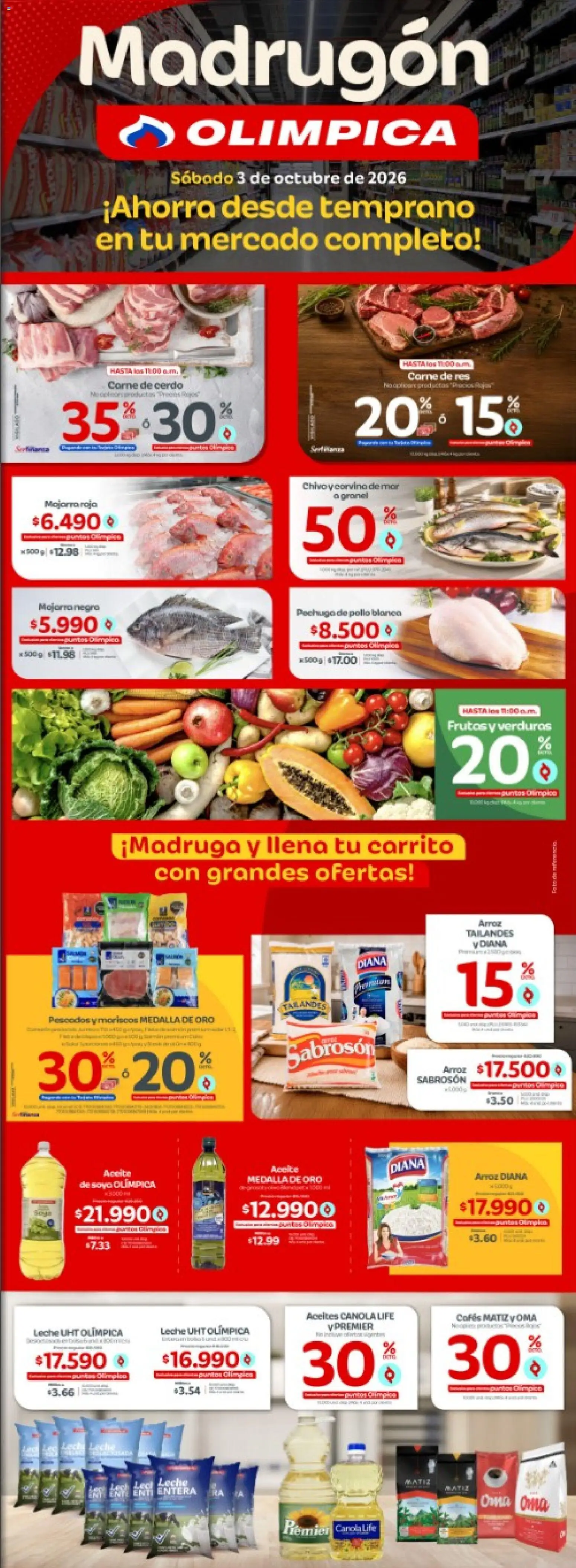 Olimpica Sábado 3 de Octubre Precios Rebajados
