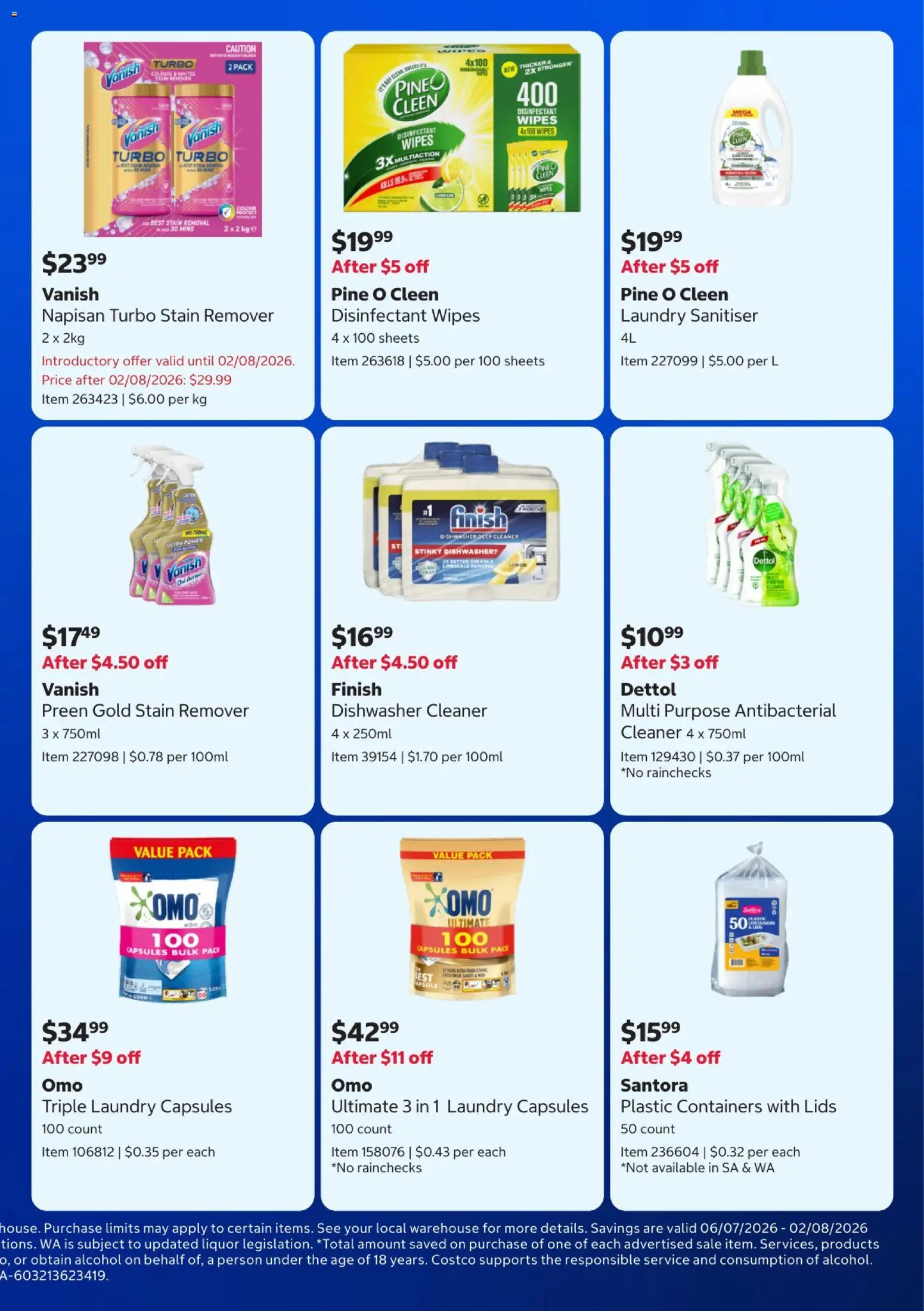 Costco catalogue - valid from 06/07/2026 | Page: 9 | Products: Cleaner, Stain remover, Laundry, Dishwasher