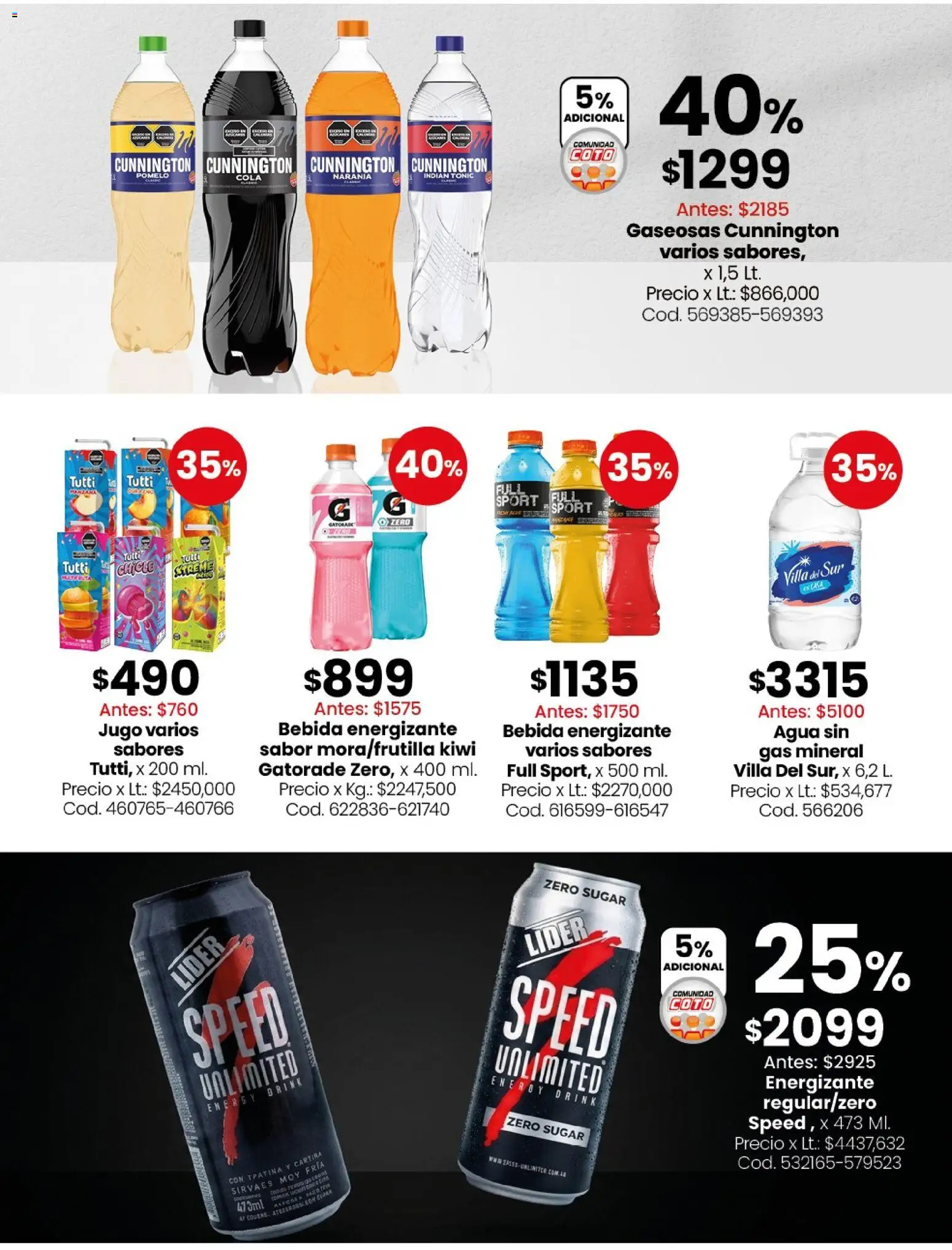 Coto - Almacén y bebidas │ válido desde el 01.06.2026 | Página: 7 | Productos: Agua, Pomelo, Chicle, Kiwi