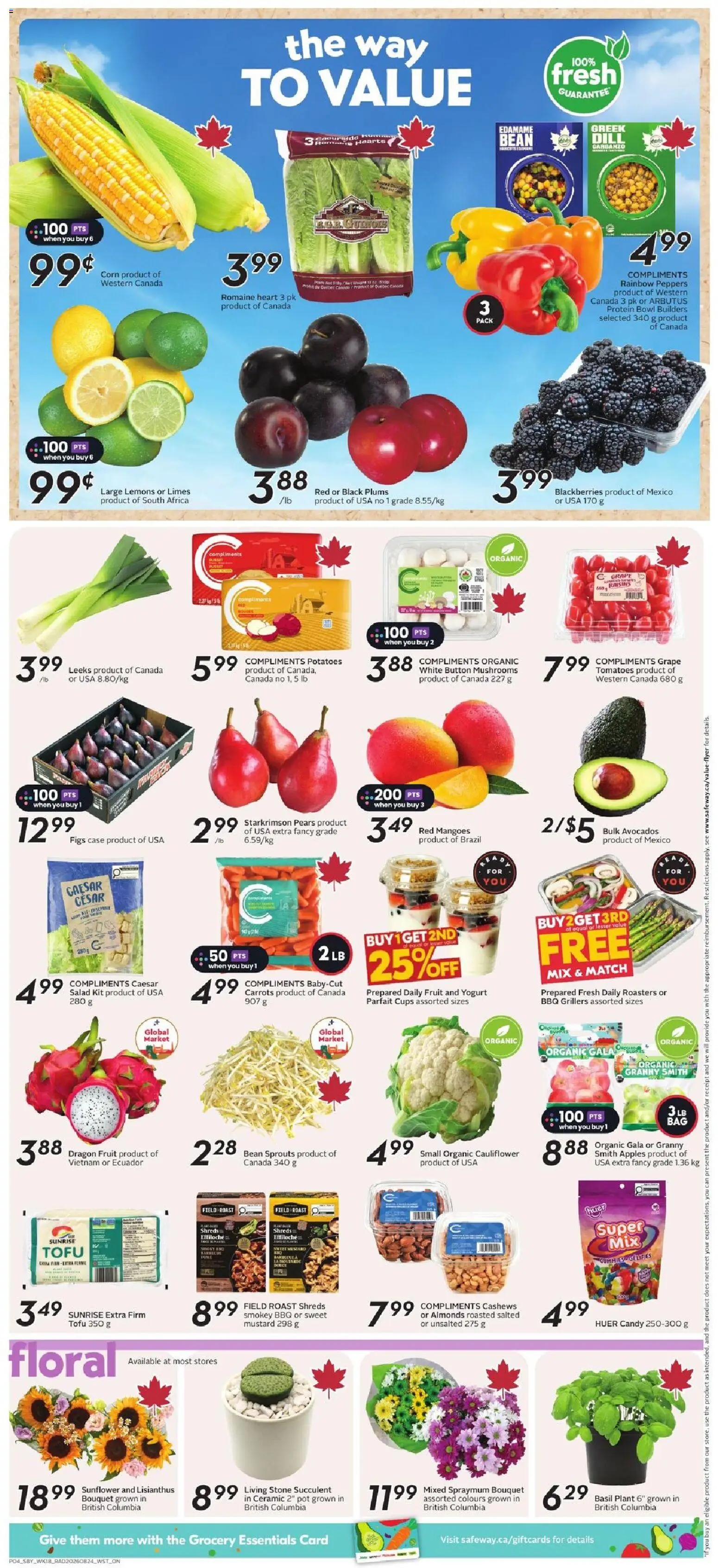 Safeway flyer valid from Aug 27, 2026 | Page: 7 | Products: Figs, Fruit, Roast, Apples