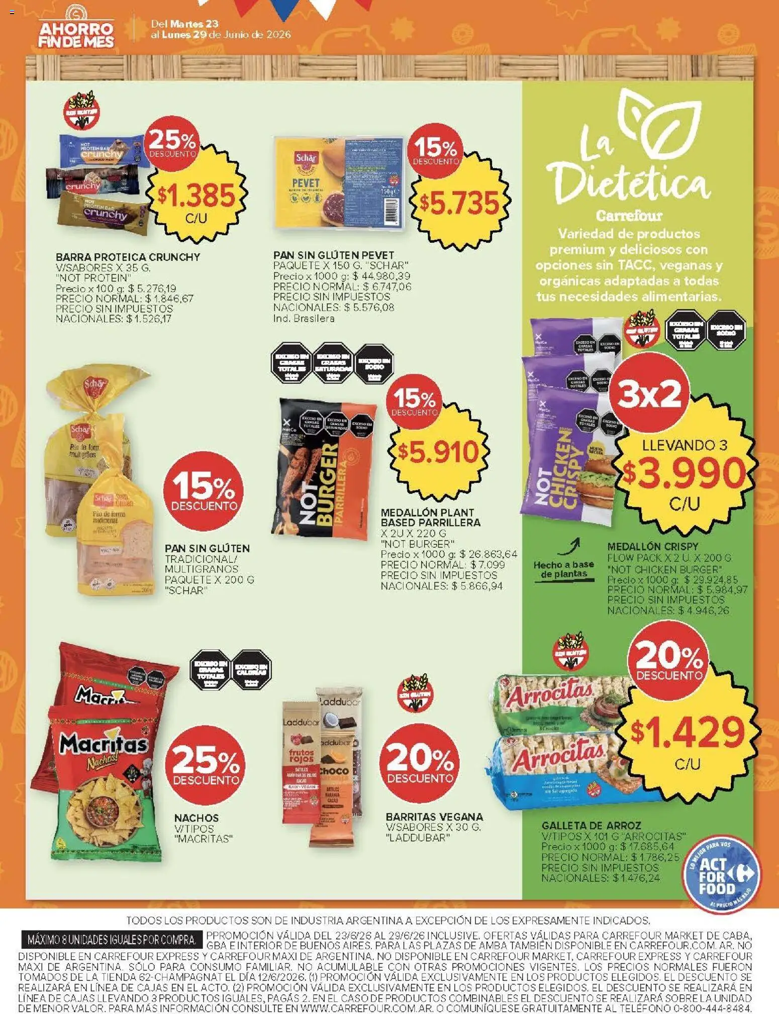 Carrefour Market catálogo │ válido desde el 23/06/2026 | Página: 20 | Productos: Teléfono, Sobre, Pan, Arroz