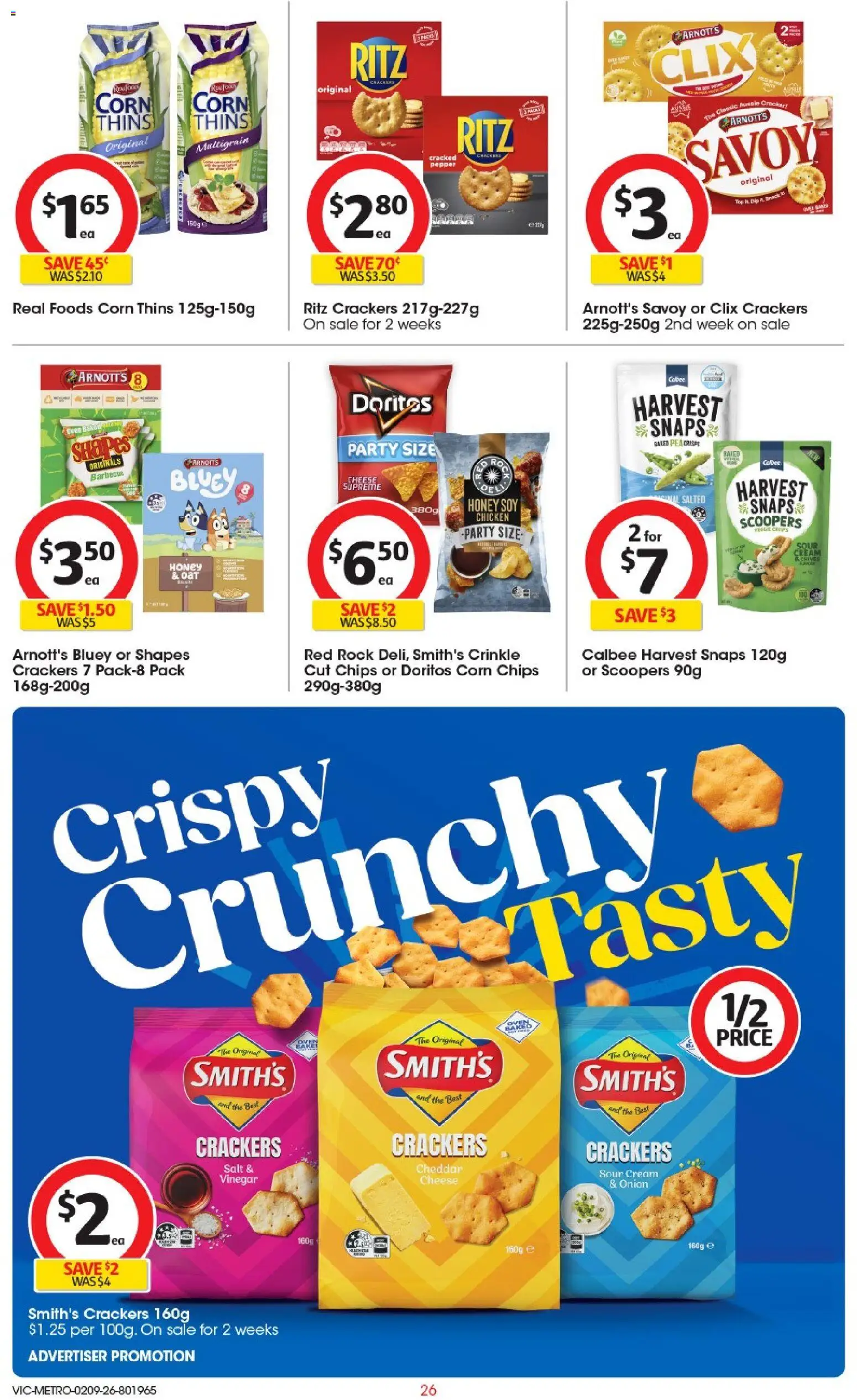 Coles catalogue - valid from 02/09/2026 | Page: 27 | Products: Crackers, Chips, Vinegar, Cheddar