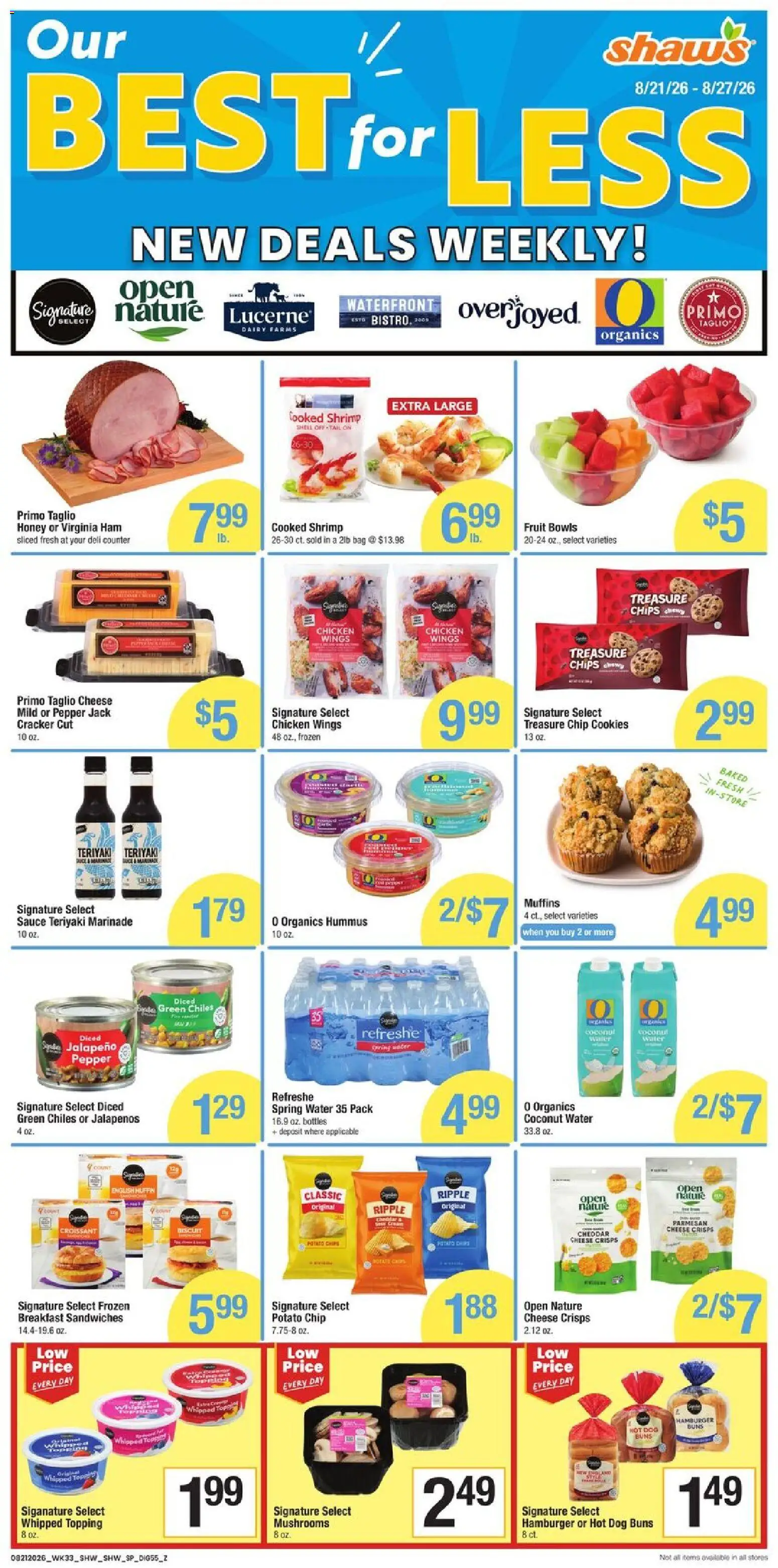 Shaw's Weekly Ad - NH - valid from 08/21/2026 | Page: 7 | Products: Potato chips, Chicken wings, Water, Pepper