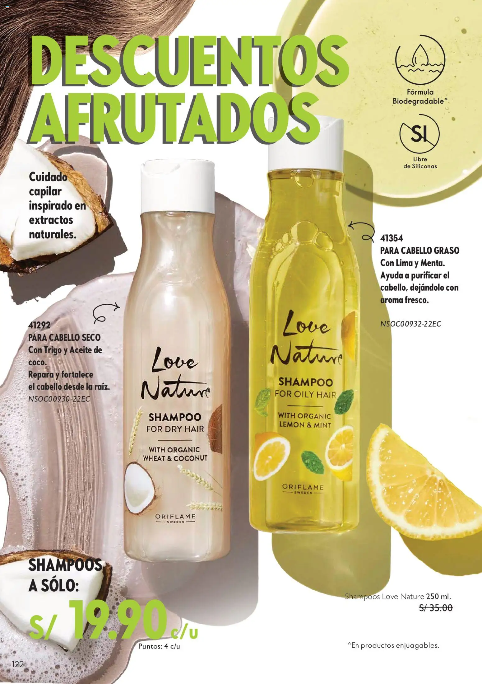 Catálogo Oriflame válido desde 01/08/2026 | Página: 122 | Productos: Shampoo, Aceite