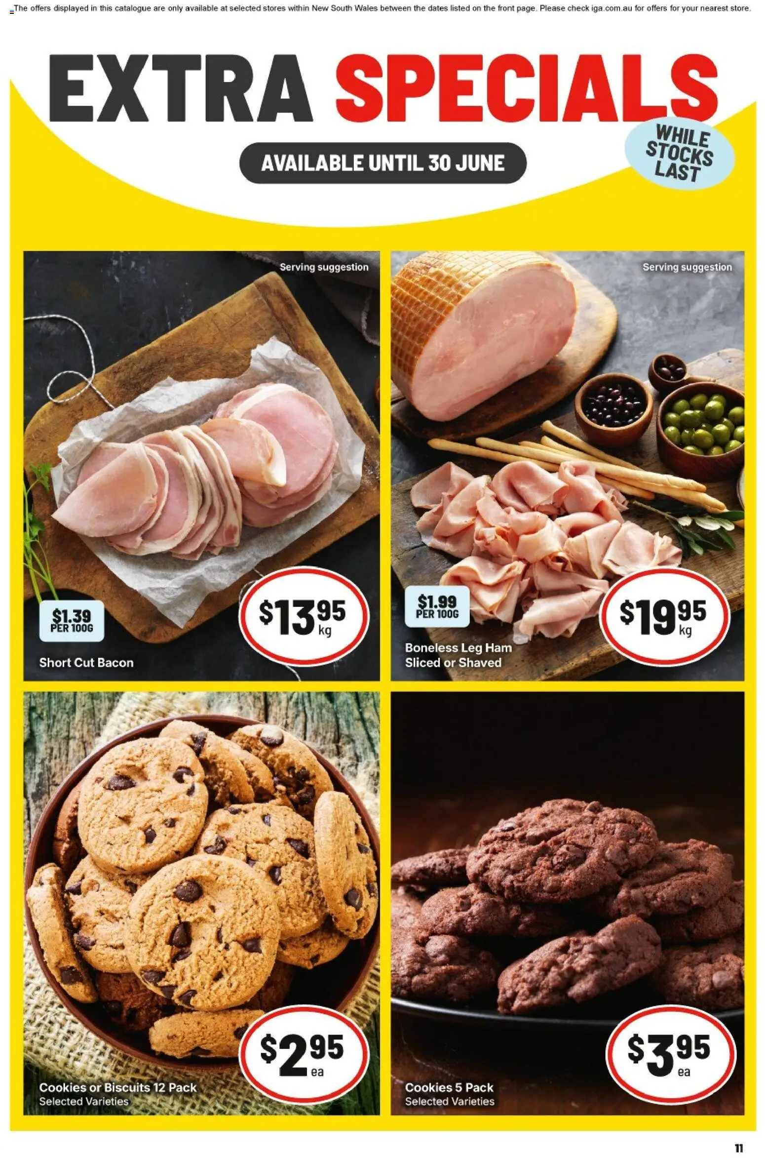 IGA catalogue - valid from 17.06.2026 | Page: 11 | Products: Bacon, Ham, Biscuits