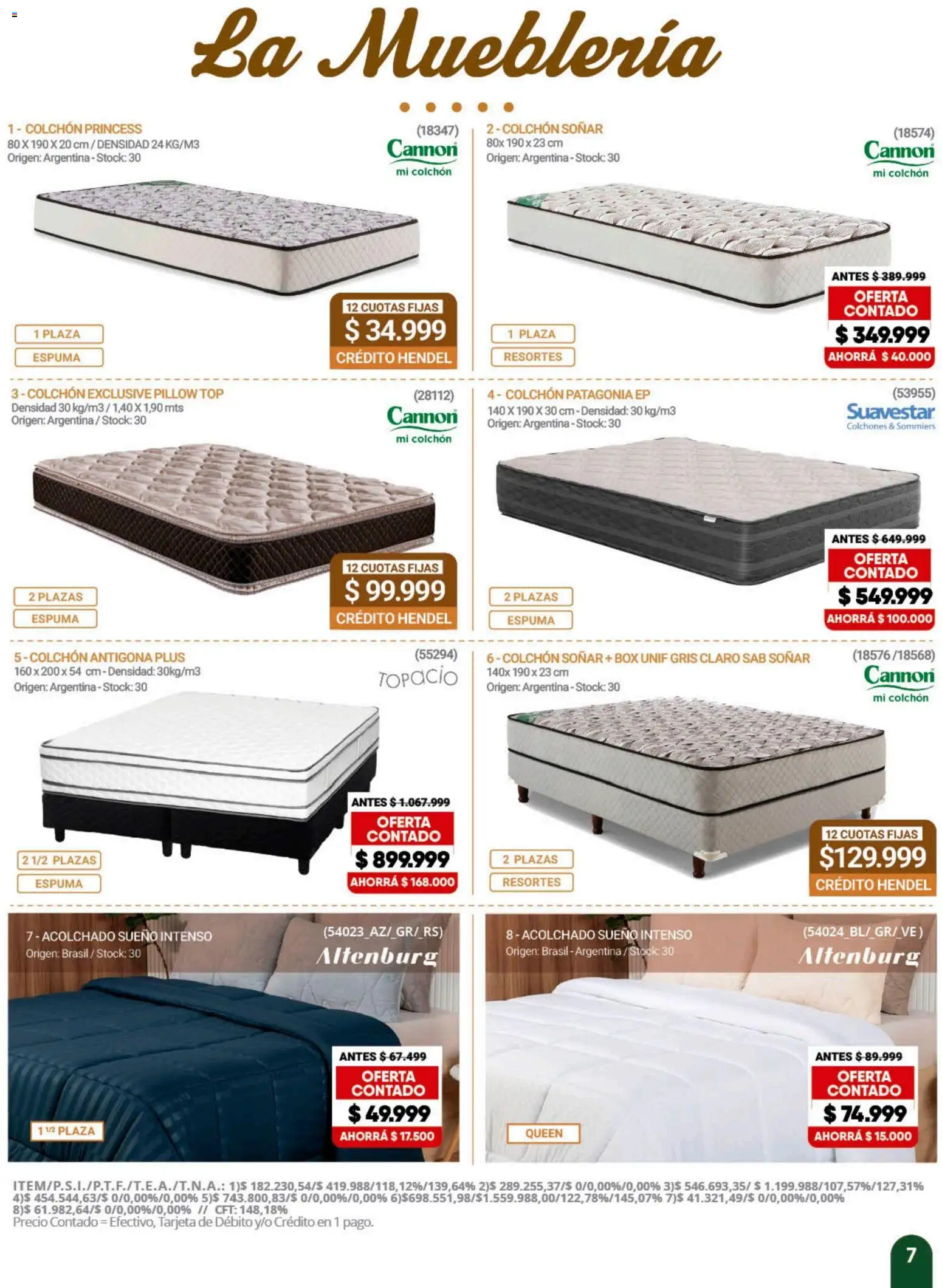 Hendel catálogo │ válido desde el 01/07/2026 | Página: 7 | Productos: Top, Acolchado, Colchón, Espuma