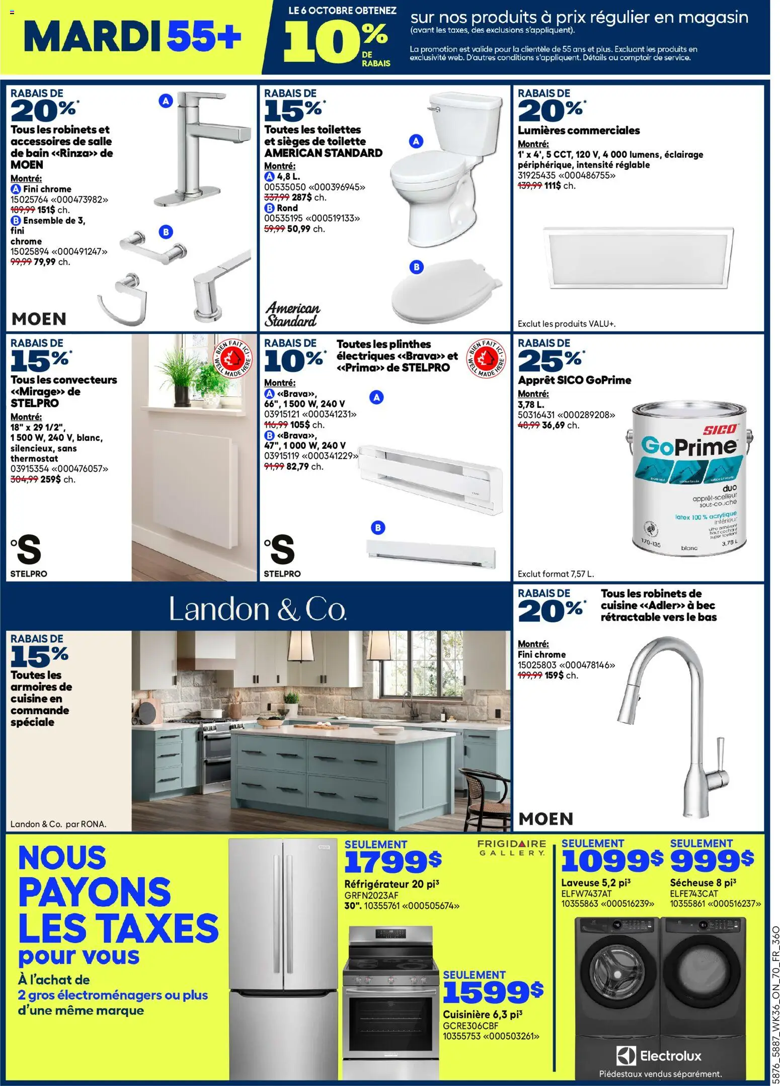 Rona flyer valid from Oct 1, 2026 | Page: 4 | Products: Toilette