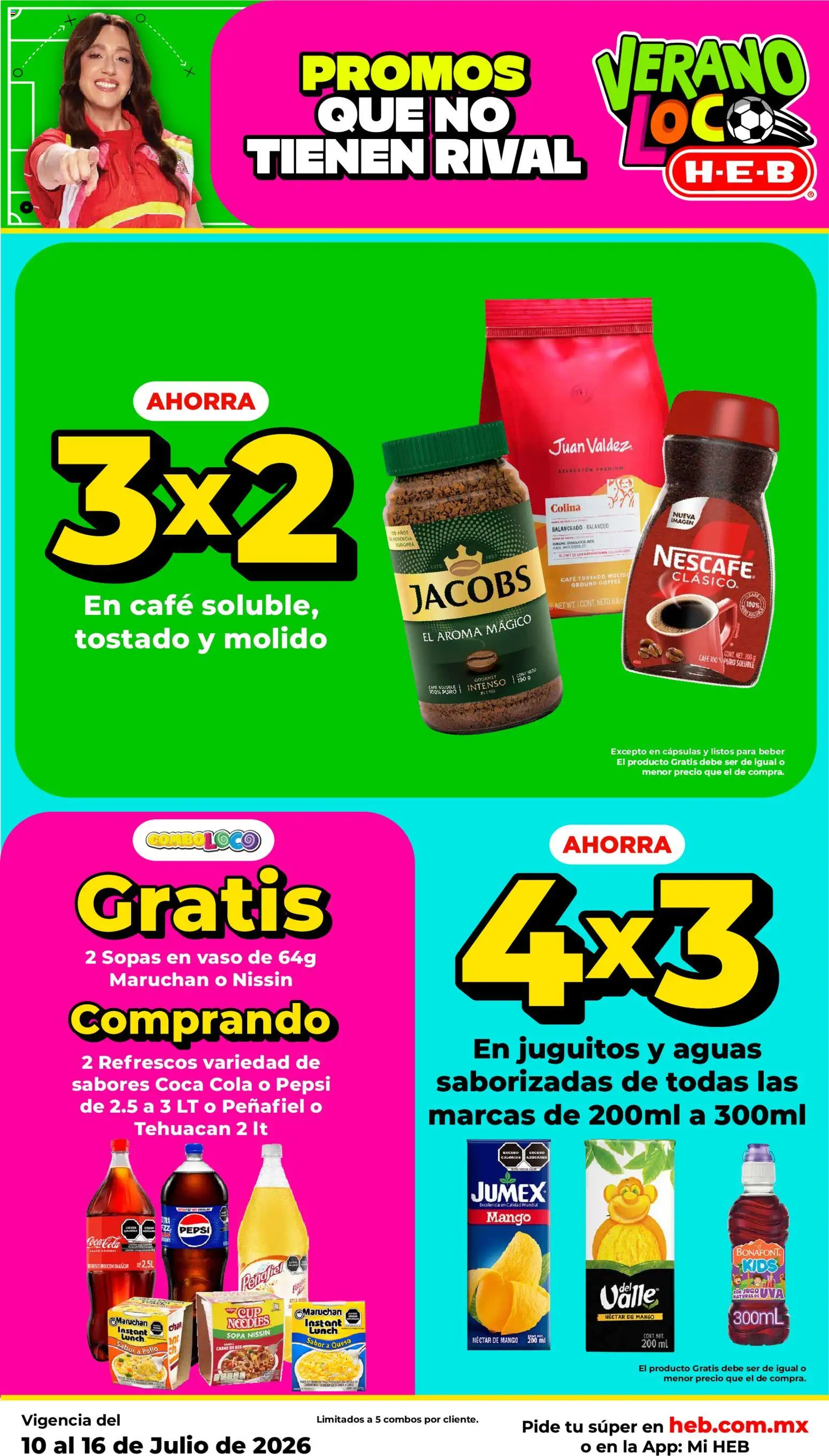 Nuevas ofertas de H-E-B válidas en toda la República Mexicana desde el 10/07/2026. ¡Encuentra las mejores ofertas en H-E-B folleto! | Página: 6 | Productos: Sopa, Queso, Café, Res