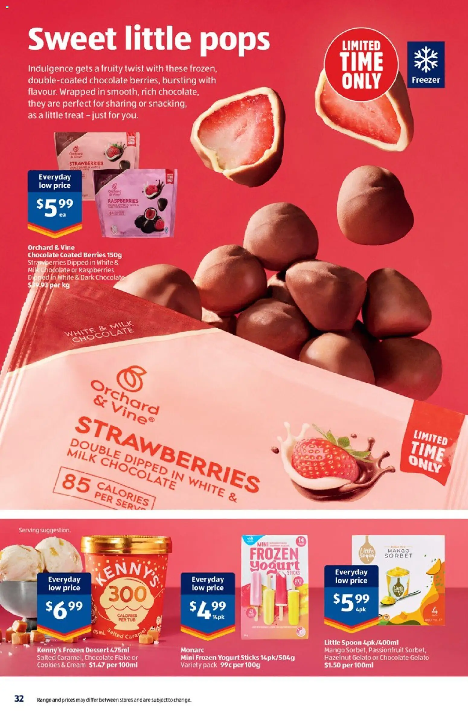 Aldi catalogue - valid from 20.05.2026 | Page: 32 | Products: Chocolate, Strawberries, Cream, Mango