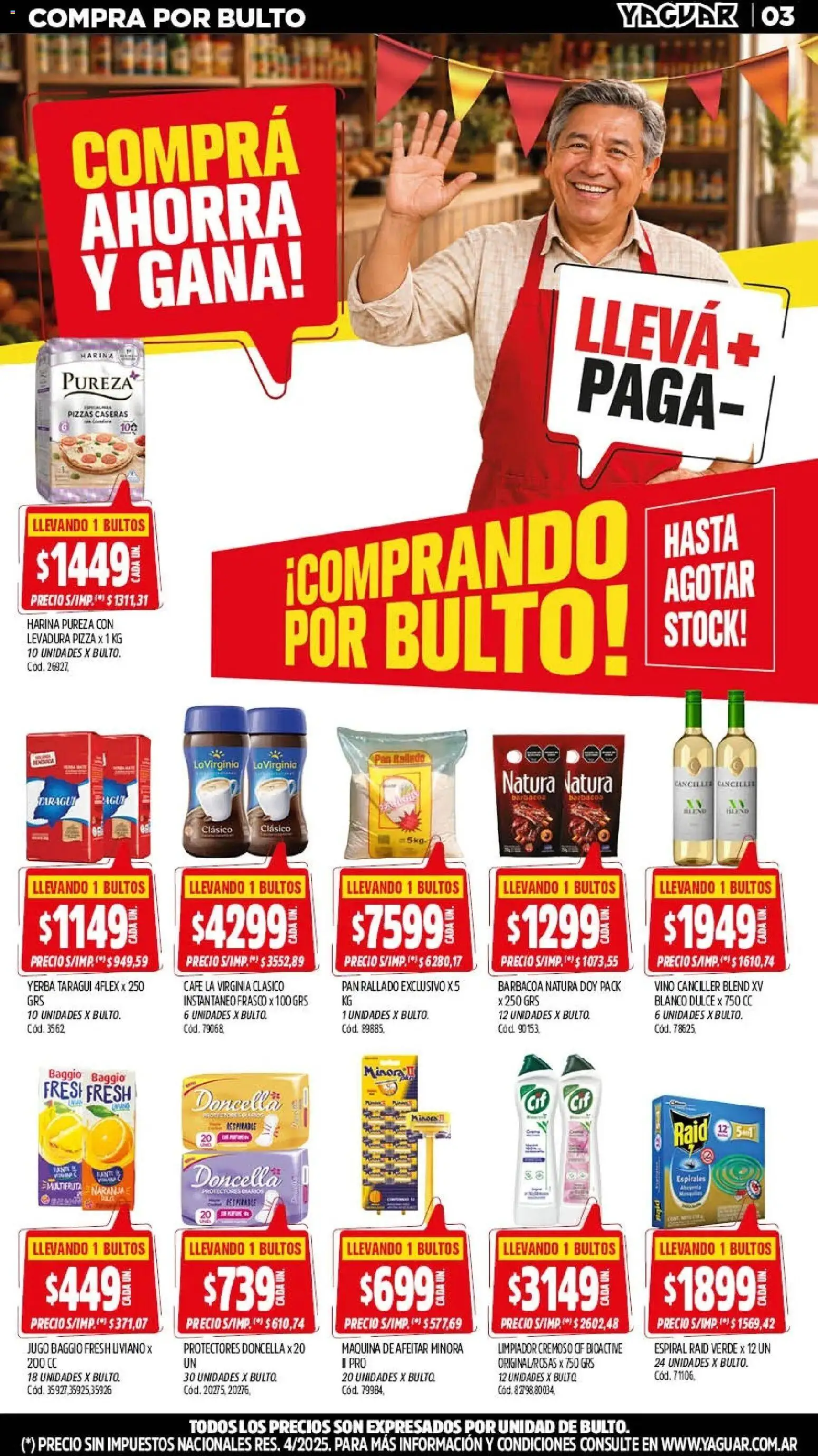 Yaguar - Oferta Semanal Córdoba │ válido desde el 21/09/2026 | Página: 3 | Productos: Dulce, Frasco, Pizza, Vino
