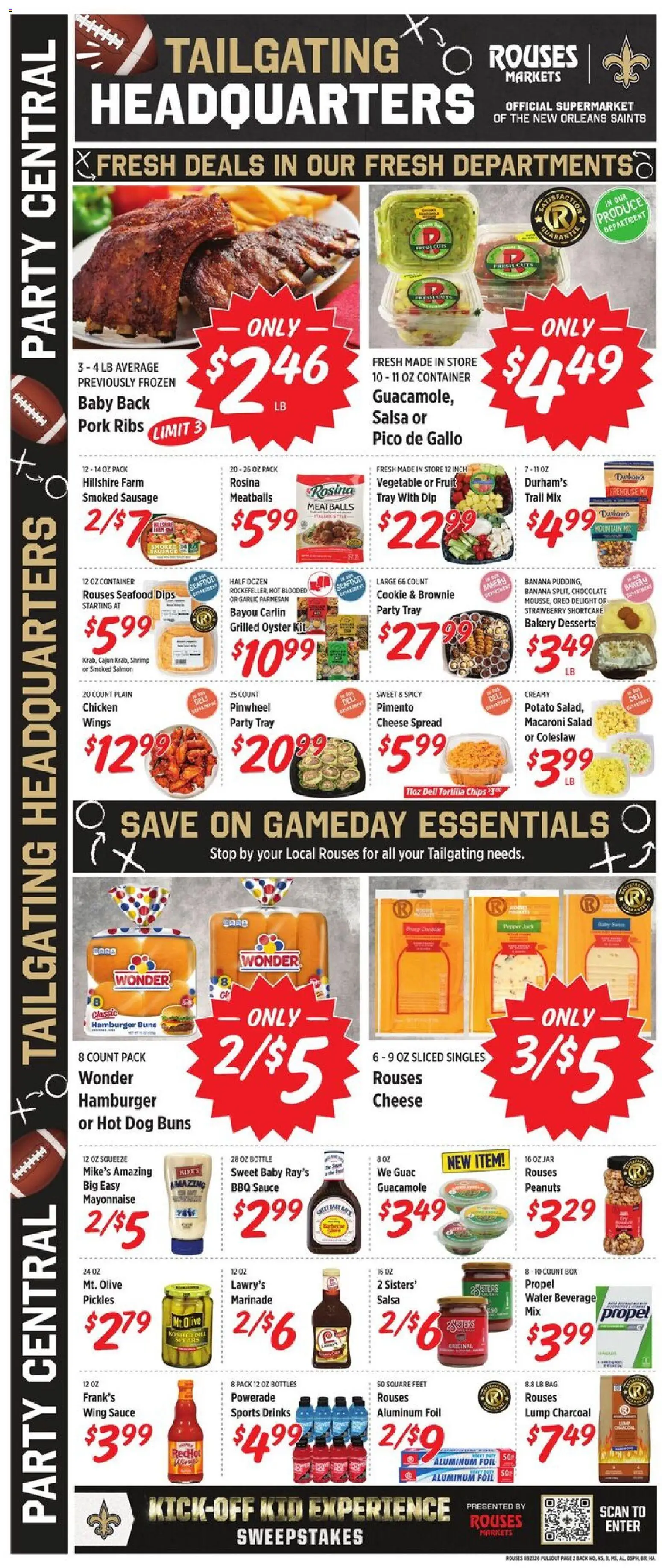 Rouses Weekly Ad - AL - valid from 09/23/2026 | Page: 3 | Products: Pork, Chips, Fruit, Bag