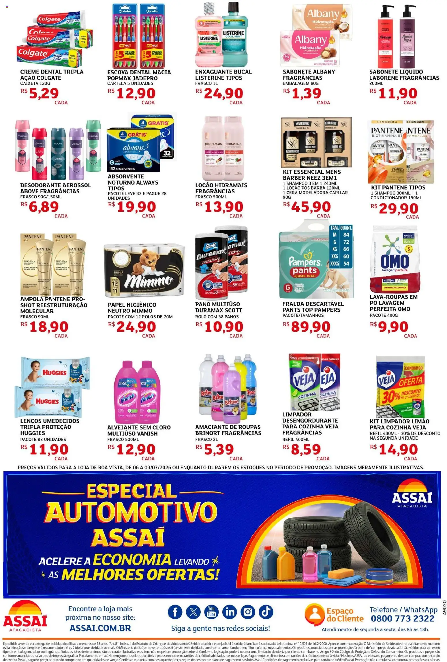 Assaí Atacadista Folheto - válido de 05/07/2026 | Página: 4 | Produtos: Desodorante, Enxaguante bucal, Amaciante de roupas, Ameixa