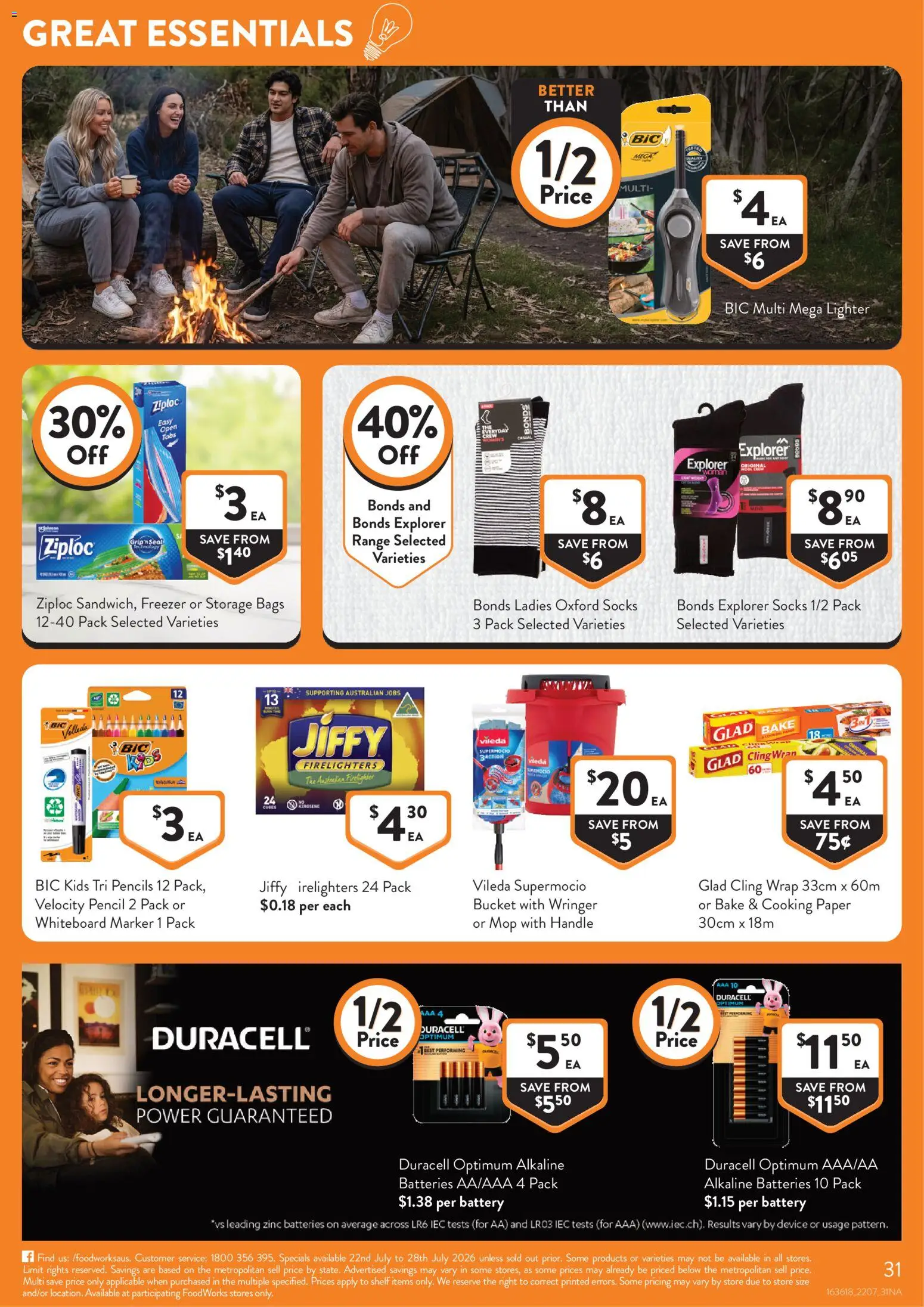Foodworks catalogue - valid from 22/07/2026 | Page: 31 | Products: Shelf, Batteries, Device, Zinc