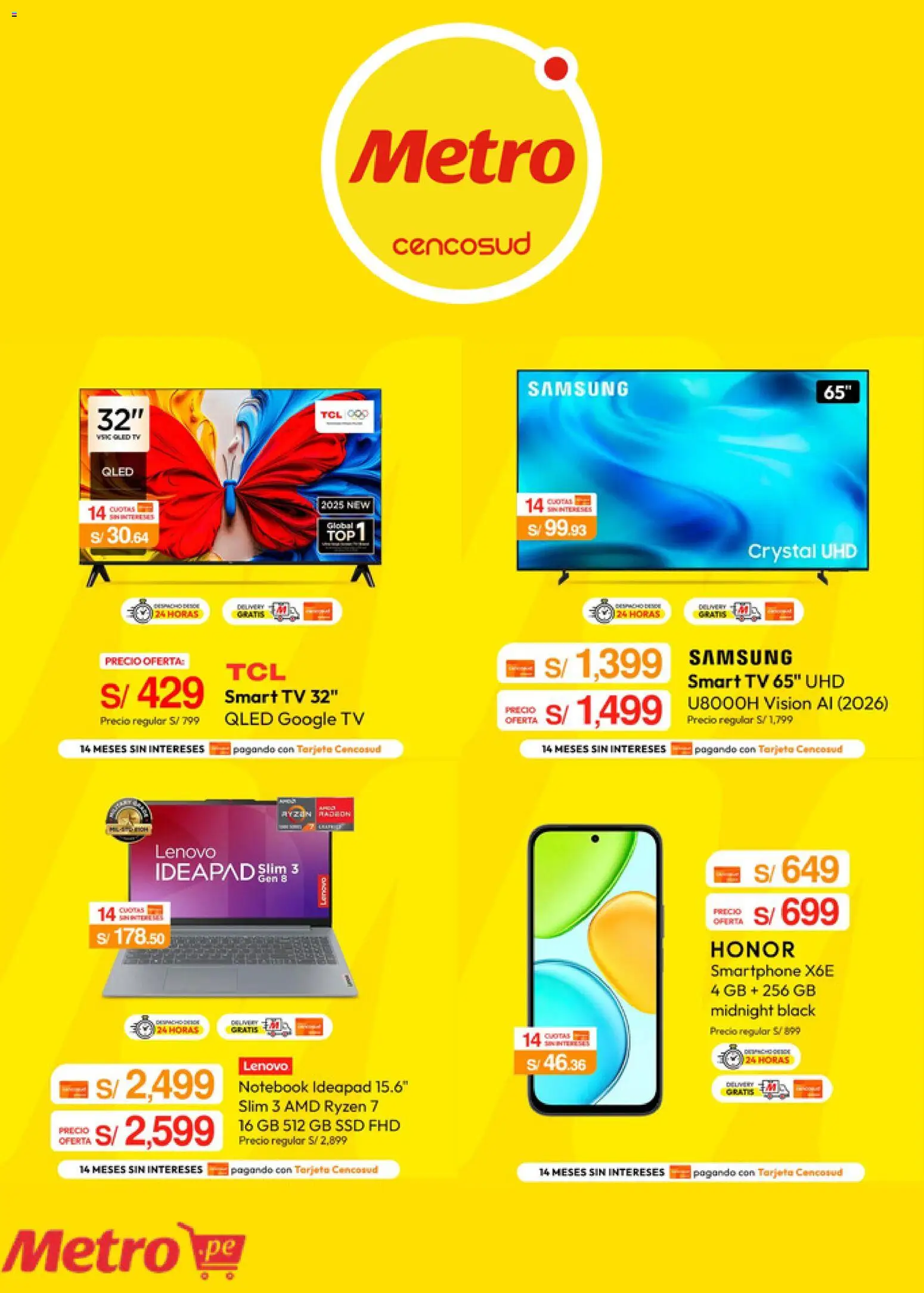 Catálogo Metro válido desde 14/09/2026 | Página: 4 | Productos: Smartphone, Notebook
