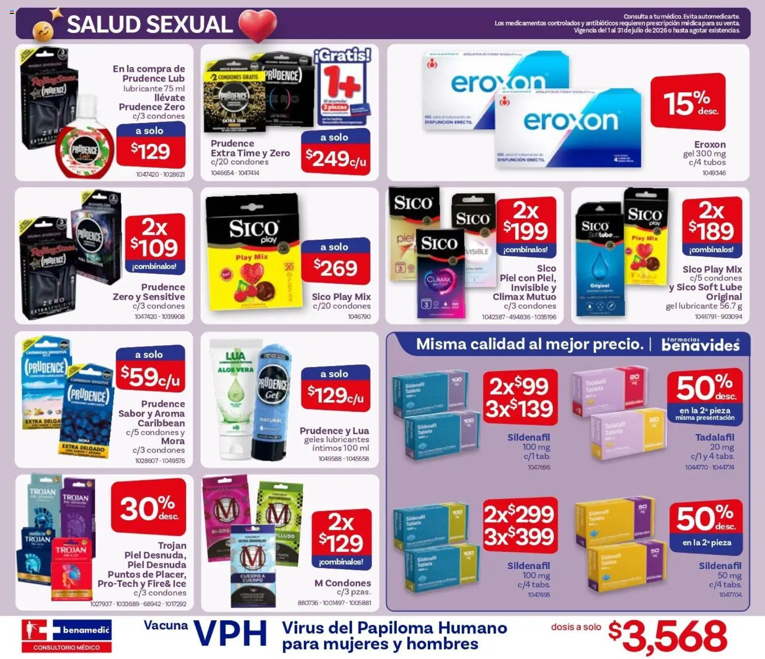 Nuevas ofertas de Farmacia Benavides válidas en toda la República Mexicana desde el 01/07/2026. ¡Encuentra las mejores ofertas en Farmacia Benavides catálogo! | Página: 10