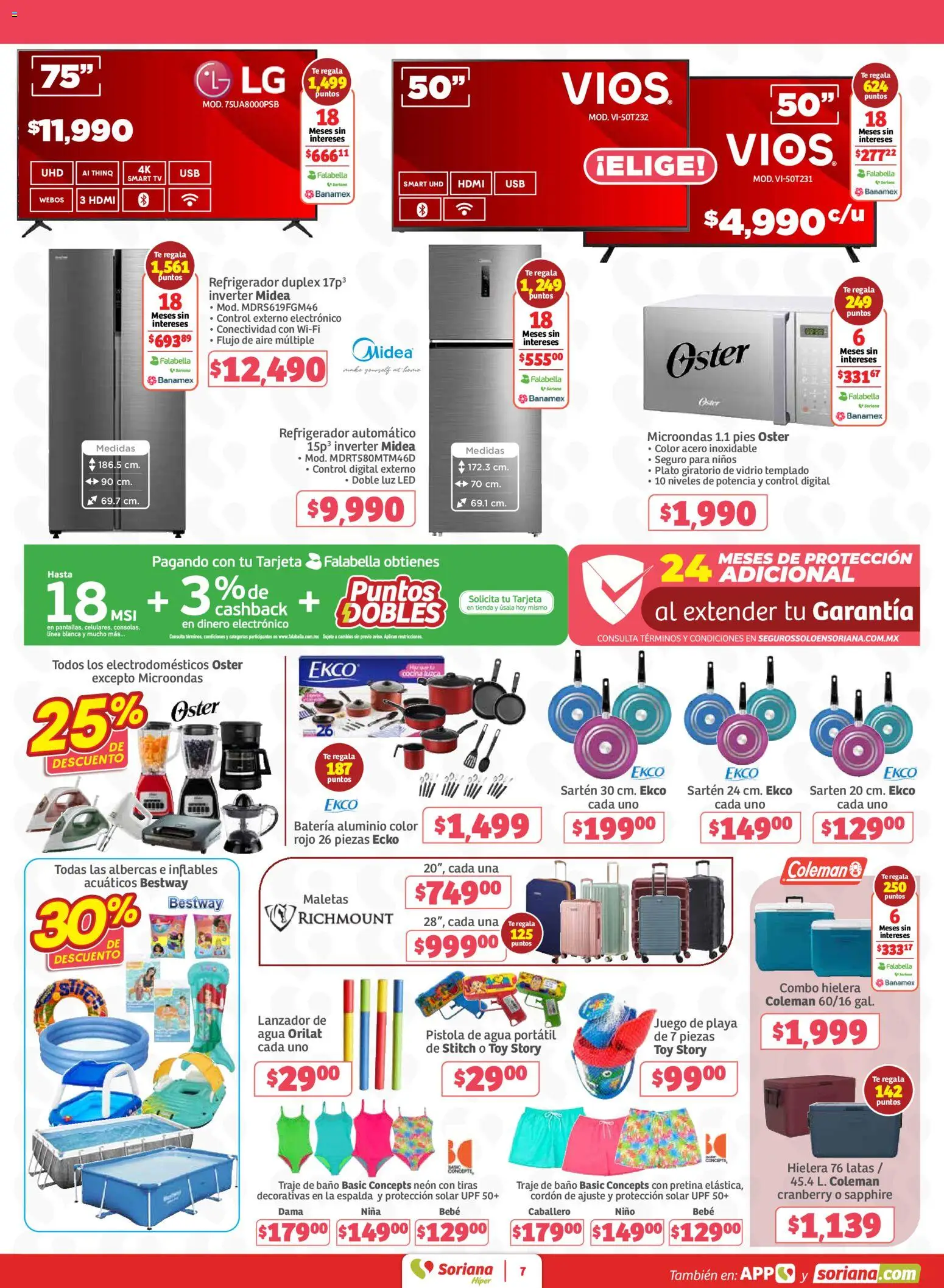 Nuevas ofertas de Soriana válidas en toda la República Mexicana desde el 31/07/2026. ¡Encuentra las mejores ofertas en Soriana Oferta se dice Soriana Híper Nacional! | Página: 7 | Productos: Agua, Juego, Microondas, Sartén