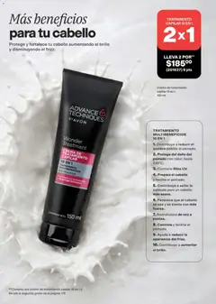 Vista previa de ADVANCE TECHNIQUES BYAVON Wonder Treatment CREMA DE TRATAMIENTO CAPILAR 10 EN 1, Crema de tratamiento capilar 10 en 1. Tratamiento multibeneficios sin enjuague. Formulada con Aminoácidos y Tecnología Protectora. Contenido neto: 150 ml, nuevo folleto de la tienda, válido en México a partir del 24.04.2026 | Página: 179 | Productos: Crema, Brillo