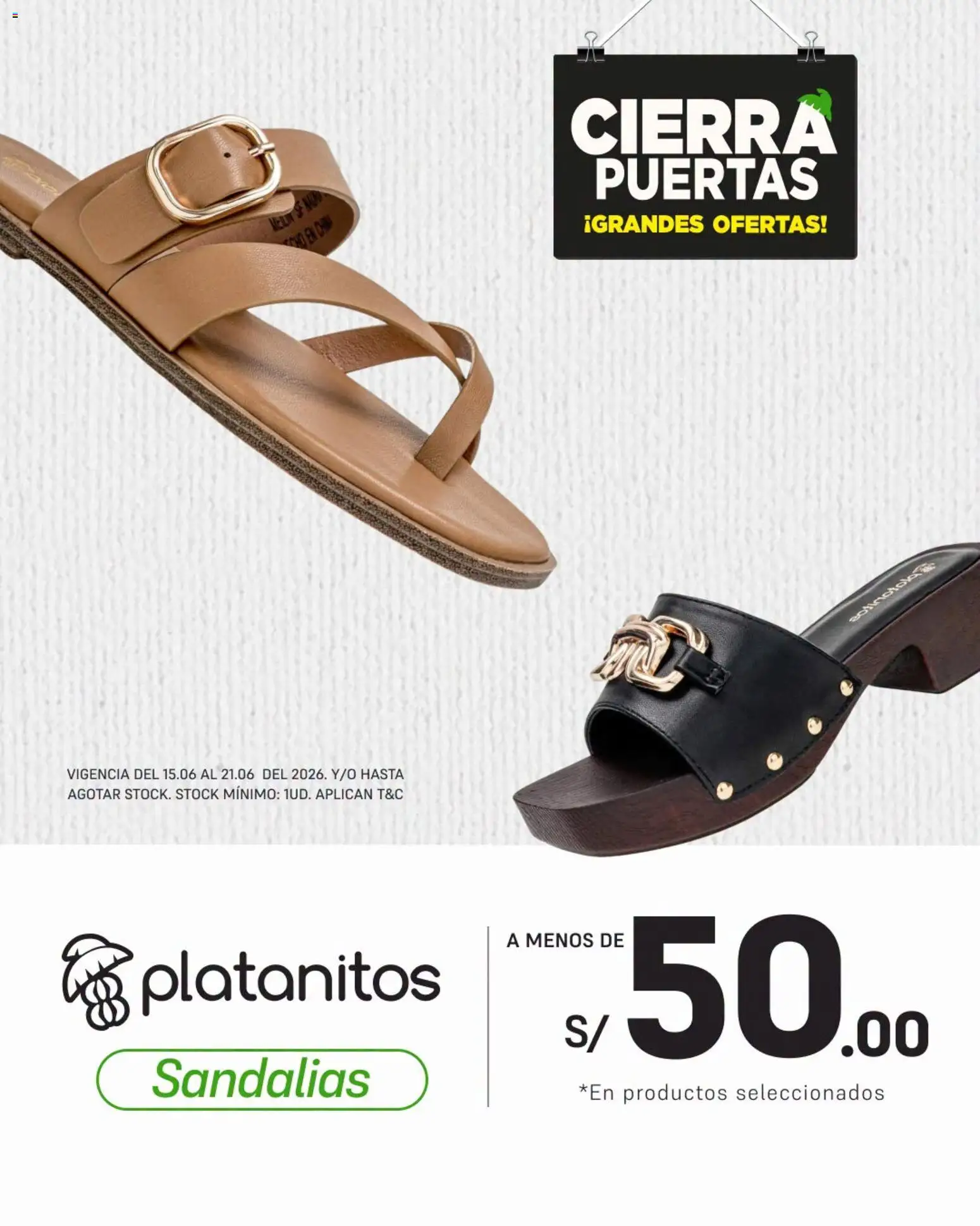 Catálogo Platanitos válido desde 15.06.2026 | Página: 1 | Productos: Sandalias