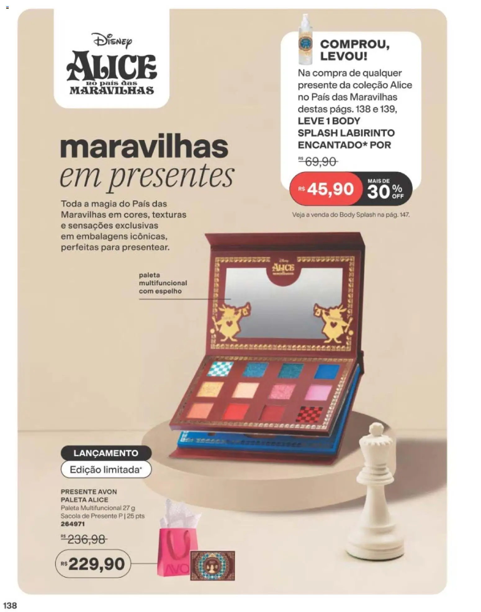 Avon Folheto - válido de 01/09/2026 | Página: 138 | Produtos: Multifuncional, Espelho, Sacola, Body