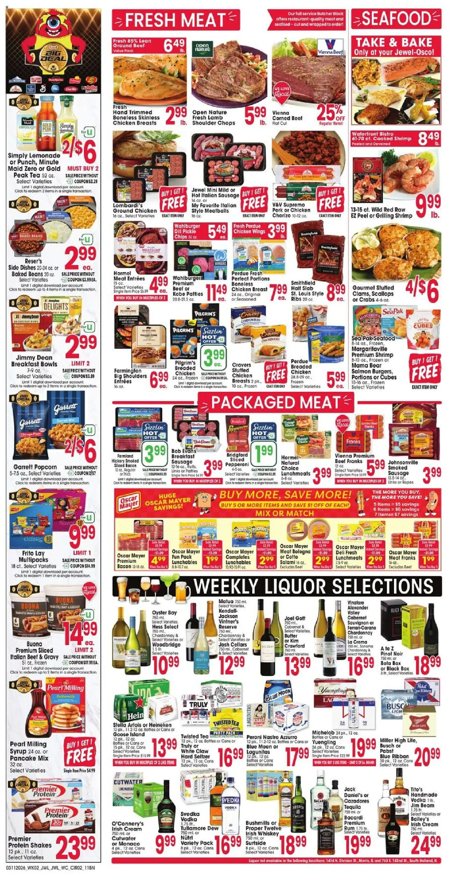 Jewel Osco Weekly Ad - valid from 03/11/2026 | Page: 2 | Products: Box, Salami, Tea, Sausage