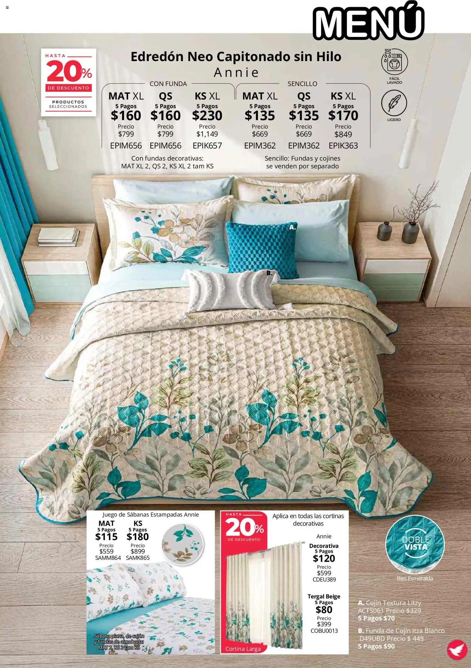 Nuevas ofertas de Colchas Concord válidas en toda la República Mexicana desde el 01/08/2026. ¡Encuentra las mejores ofertas en Colchas Concord catálogo! | Página: 60 | Productos: Juego, Funda, Almohada, Sabanas