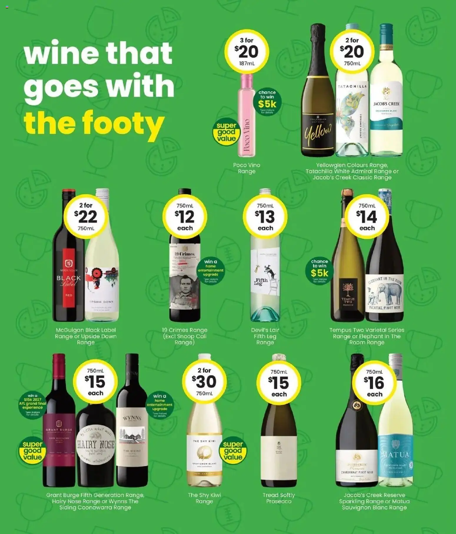 The Bottle-O - Good value booze for good value fans 14/09 - 14/09/2026 > weekly / monthly specials | Page: 6 | Products: Wine, Prosecco, Kiwi