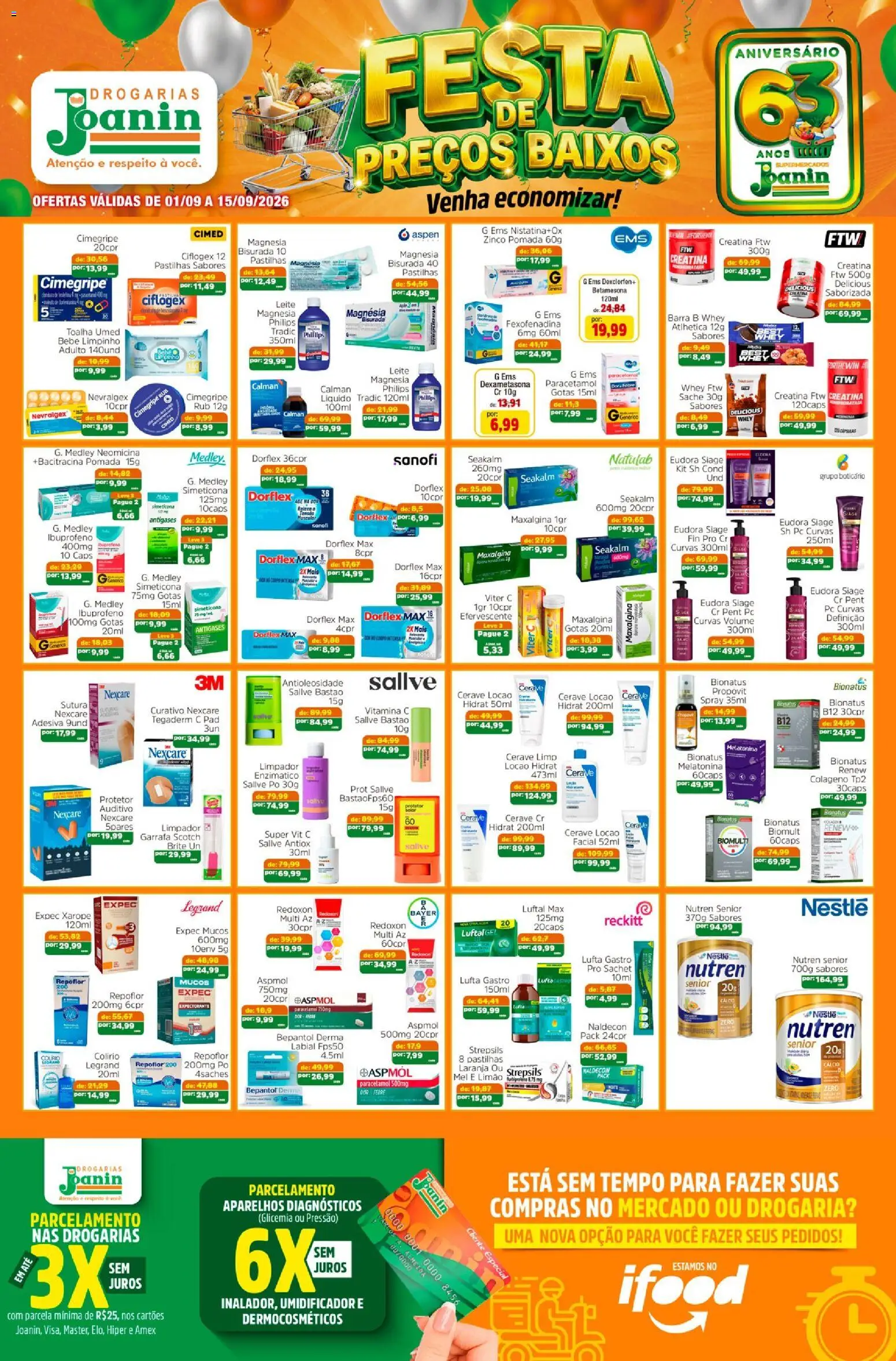 Supermercados Joanin Folheto - válido de 01/09/2026 | Página: 1 | Produtos: Colágeno, Pó, Colírio, Xarope