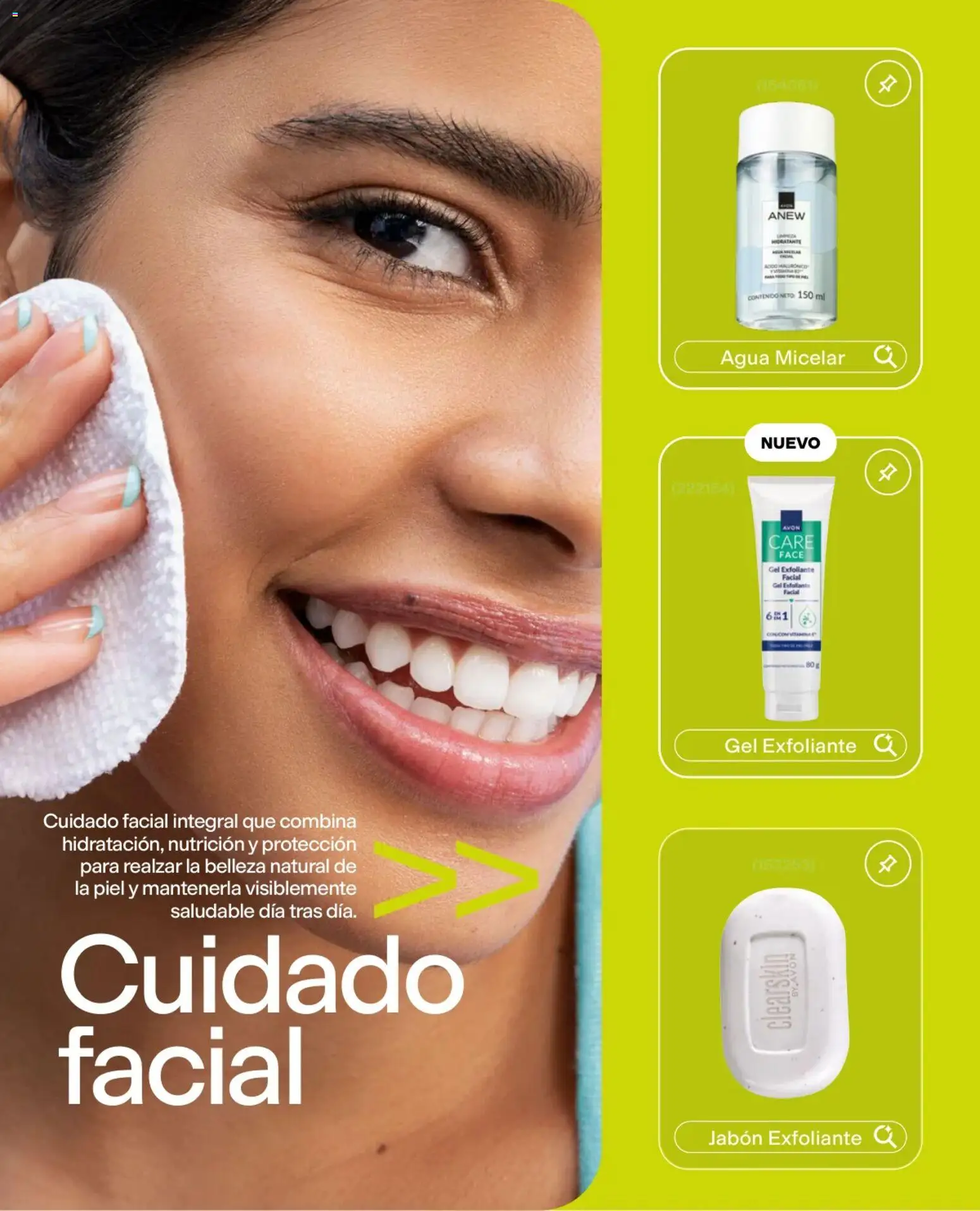 Avon revista - valida desde el 03/08/2026 | Página: 102 | Productos: Agua, Agua micelar, Exfoliante facial, Jabón