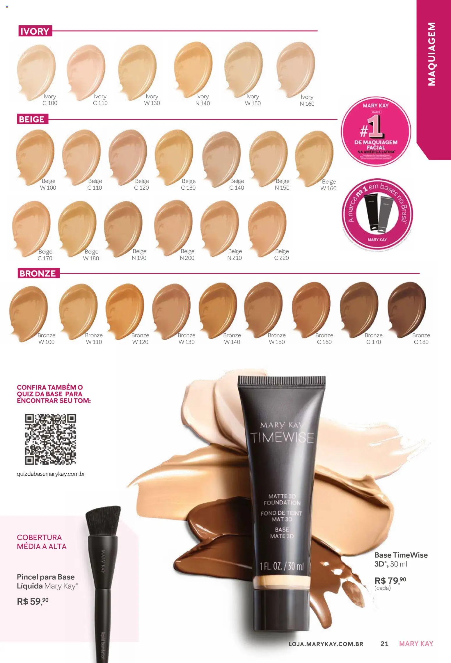Mary Kay Folheto - válido de 01.01.2026 | Página: 21 | Produtos: Maquiagem, Pincel, Cerca, Base