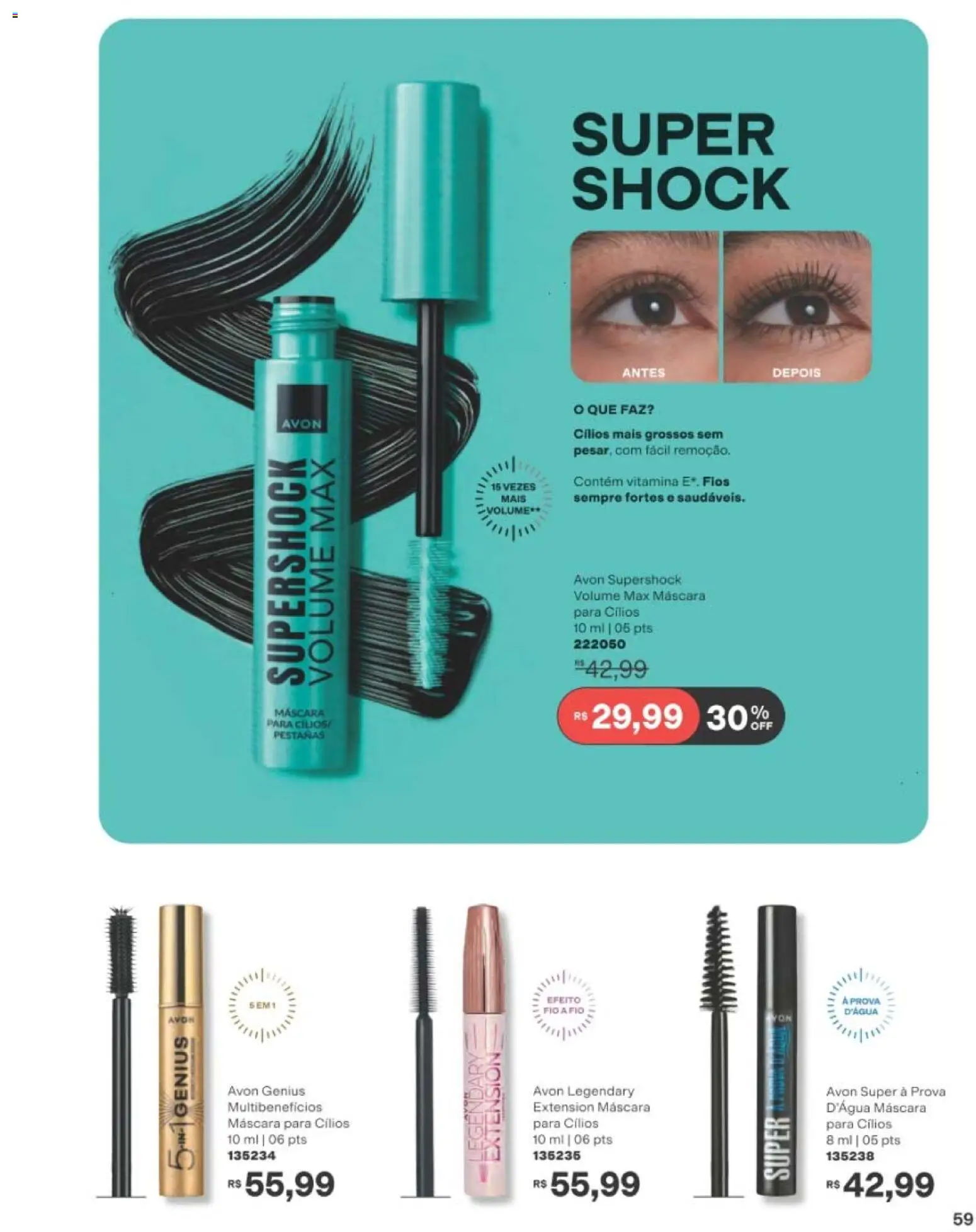 Avon Folheto - válido de 01/09/2026 | Página: 59 | Produtos: Máscara para cílios