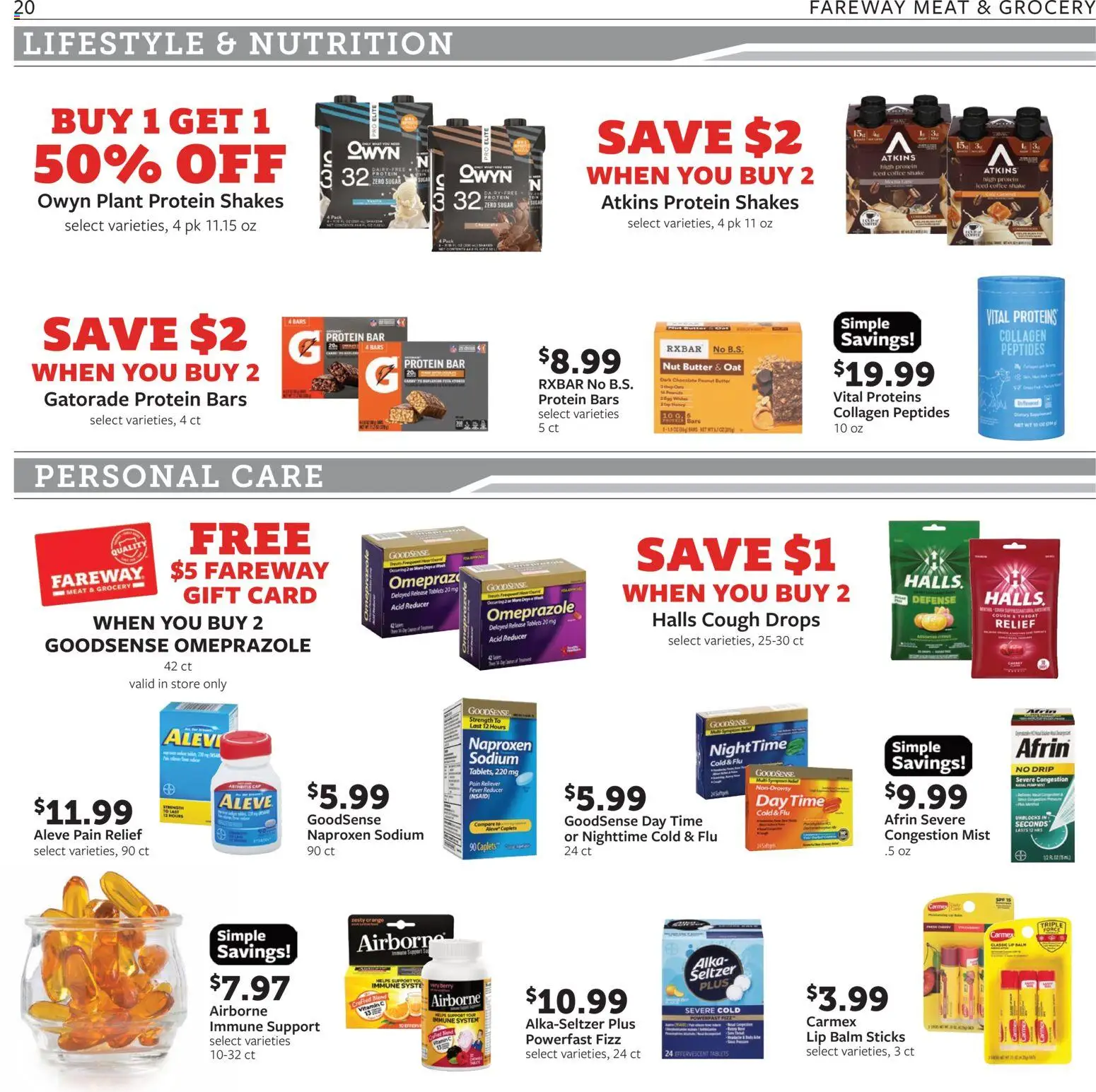 Fareway Weekly Ad - valid from 09/28/2026 | Page: 20 | Products: Vitamin, Meat, Cough drops, Sugar