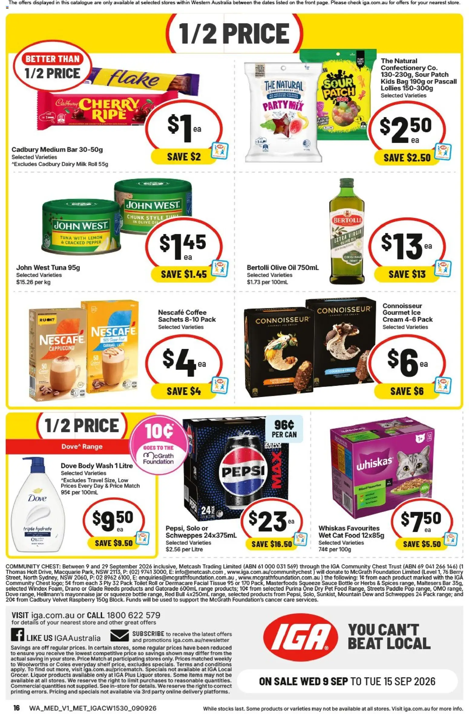 IGA catalogue - valid from 09/09/2026 | Page: 2 | Products: Shelf, Milk, Pepsi, Raspberry