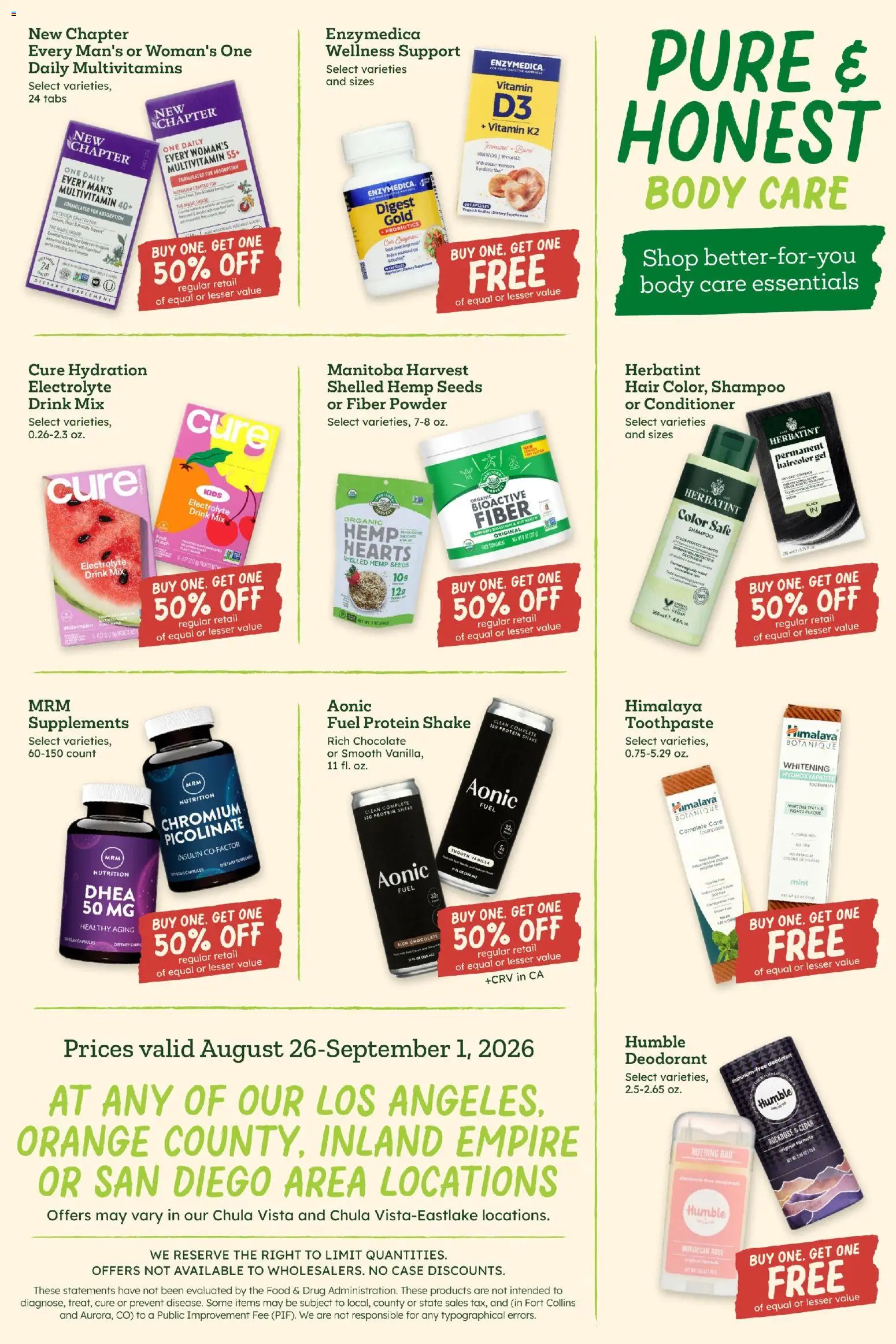 Sprouts Weekly Ad - valid from 08/26/2026 | Page: 13 | Products: Probiotics, Chocolate, Protein, Fruit