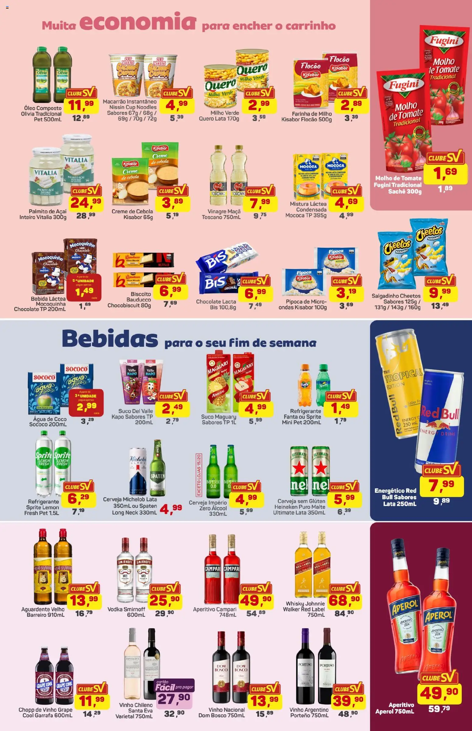 Supermercados São Vicente Folheto - válido de 28/08/2026 | Página: 3 | Produtos: Coco, Farinha, Álcool, Vodka