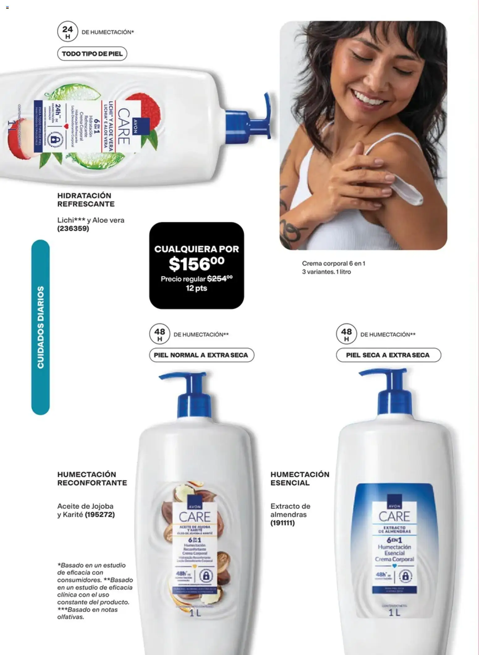 Nuevas ofertas de AVON válidas en toda la República Mexicana desde el 02/10/2026. ¡Encuentra las mejores ofertas en AVON campaña 15 2026! | Página: 120 | Productos: Desodorante, Almendras, Crema, Aceite