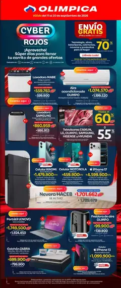 Olímpica catálogo cyber rojos -  Vista previa de la revista de la tienda Olímpica valido desde el 11/09/2026