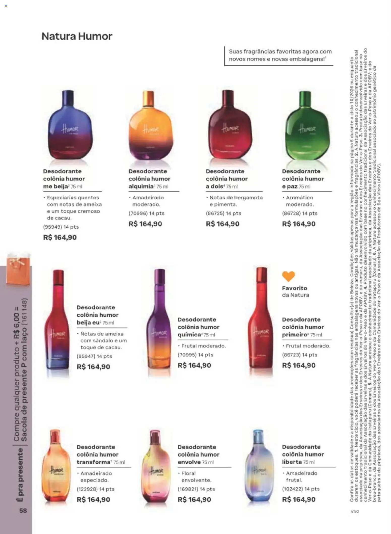 Natura Folheto - válido de 22/06/2026 | Página: 58 | Produtos: Bergamota, Desodorante, Base, Ameixa