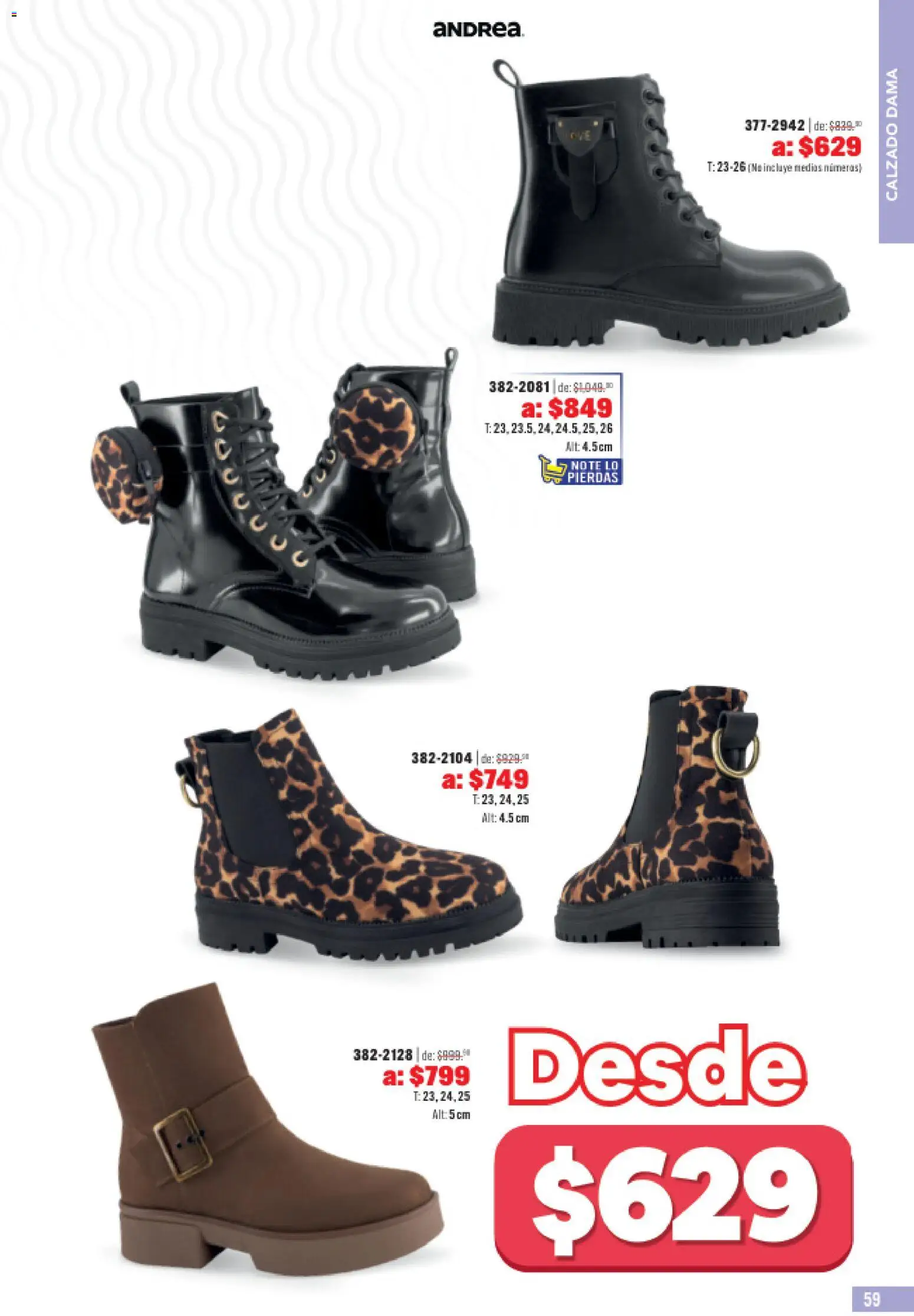 Nuevas ofertas de Andrea válidas en toda la República Mexicana desde el 31.05.2026. ¡Encuentra las mejores ofertas en Andrea catálogo Outlet! | Página: 59