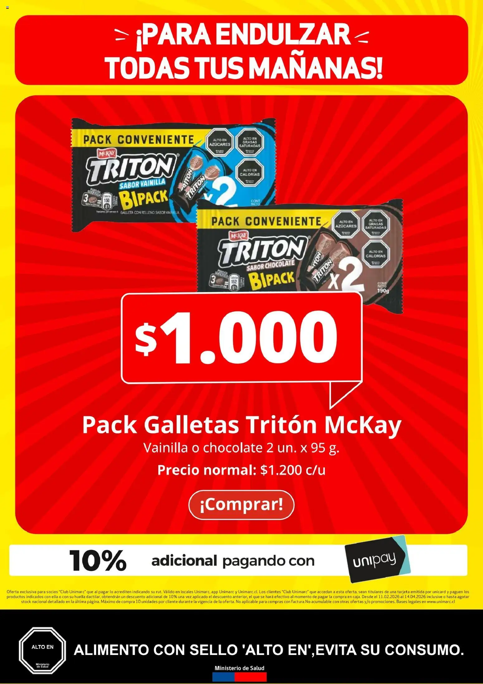 Unimarc Ofertas │ válido desde el 11.02.2026 | Página: 6 | Productos: Vainilla, Chocolate, Galletas