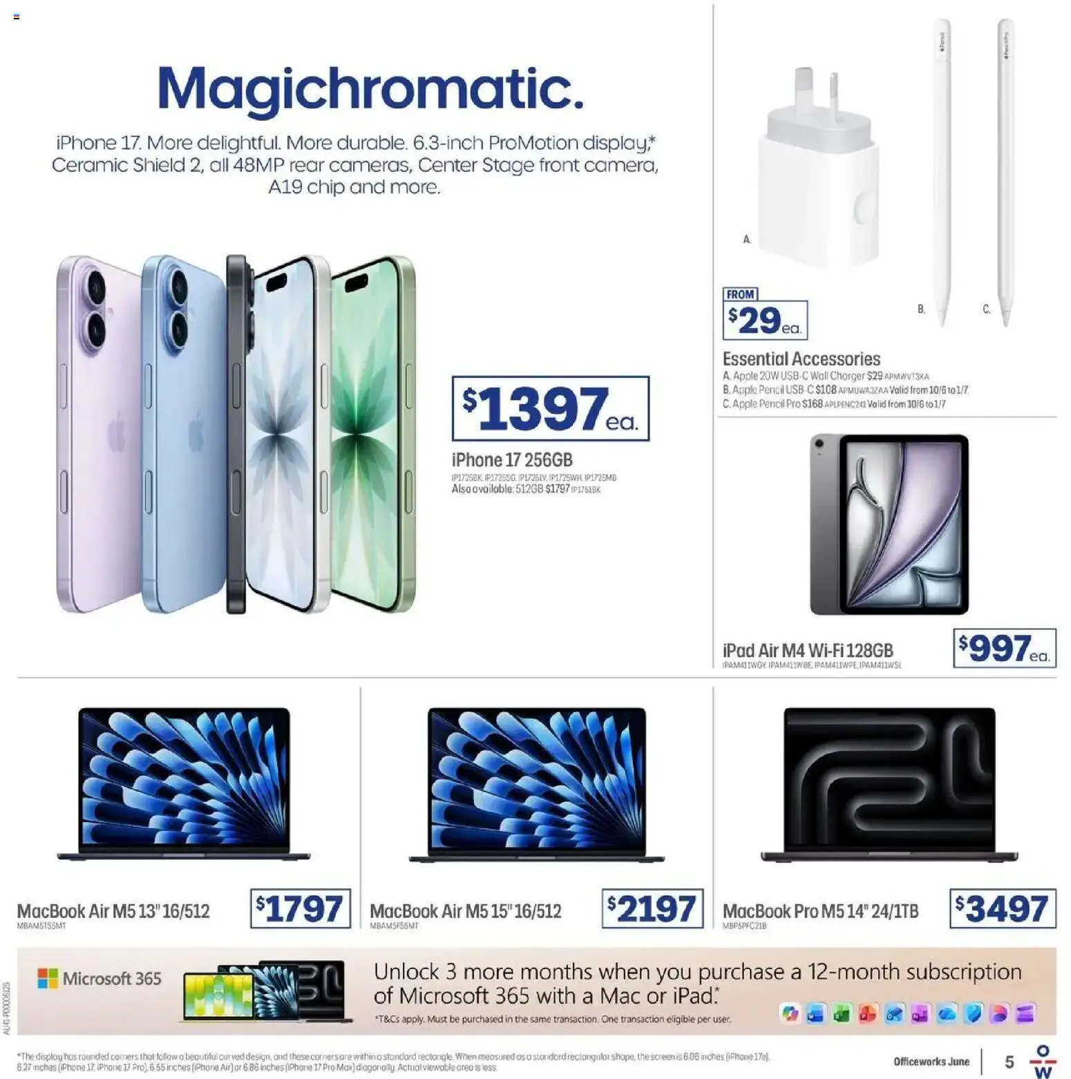 Officeworks catalogue - valid from 27.05.2026 | Page: 5 | Products: Accessories, Iphone, Pencil