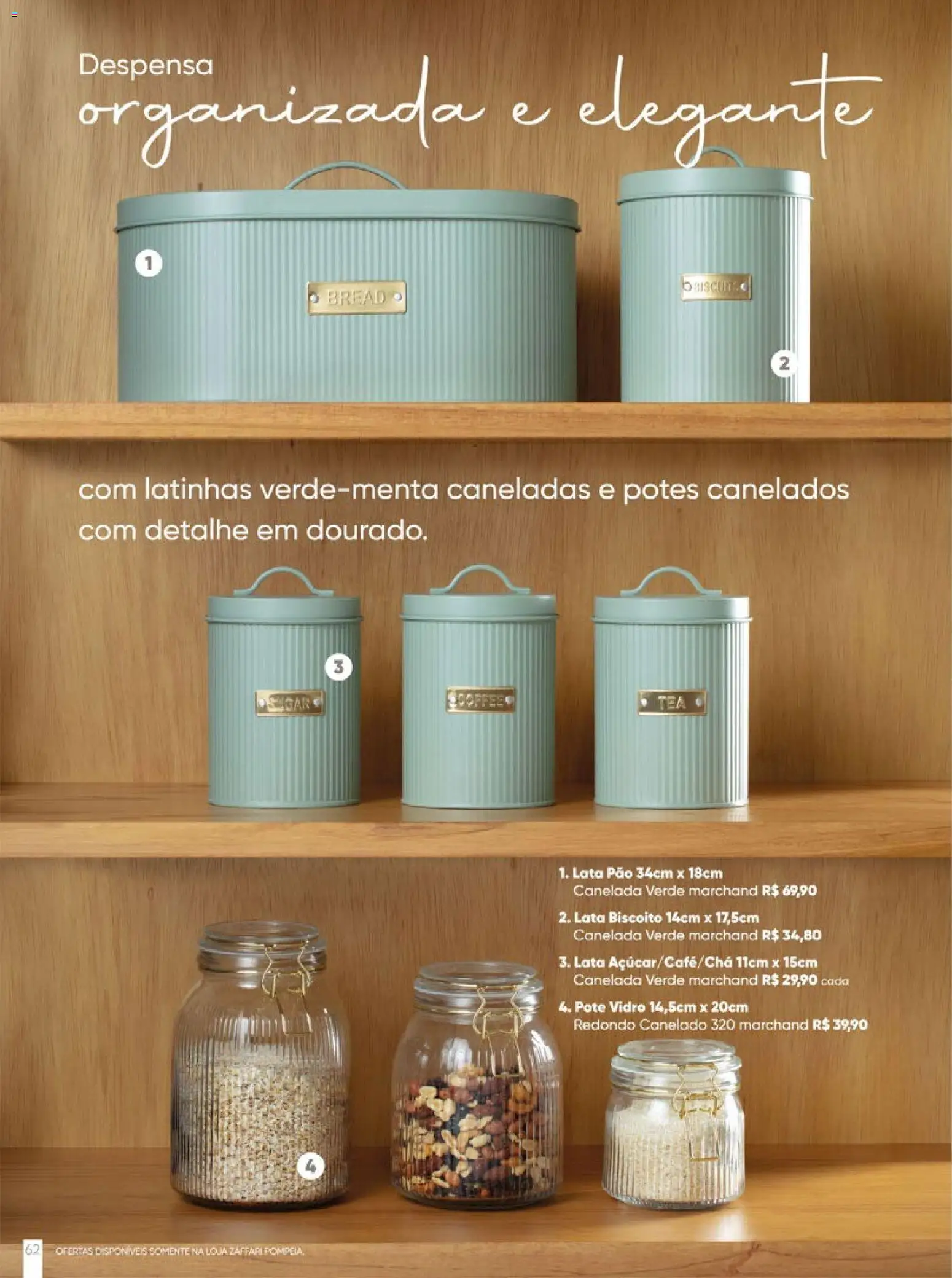 Zaffari Folheto - válido de 06/05/2026 | Página: 62 | Produtos: Biscoito, Pão, Potes