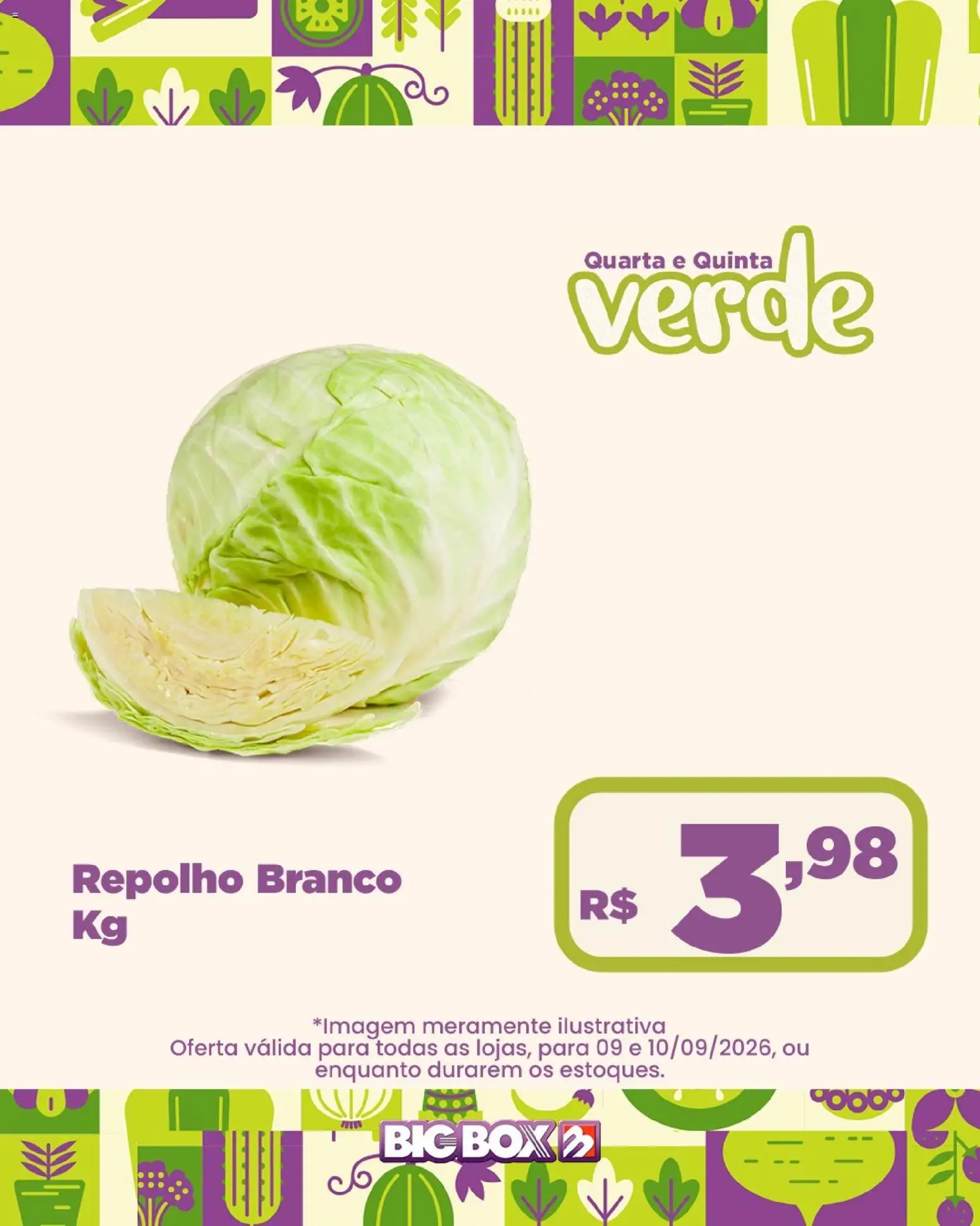 Big Box Folheto - válido de 09/09/2026 | Página: 12 | Produtos: Repolho, Repolho branco
