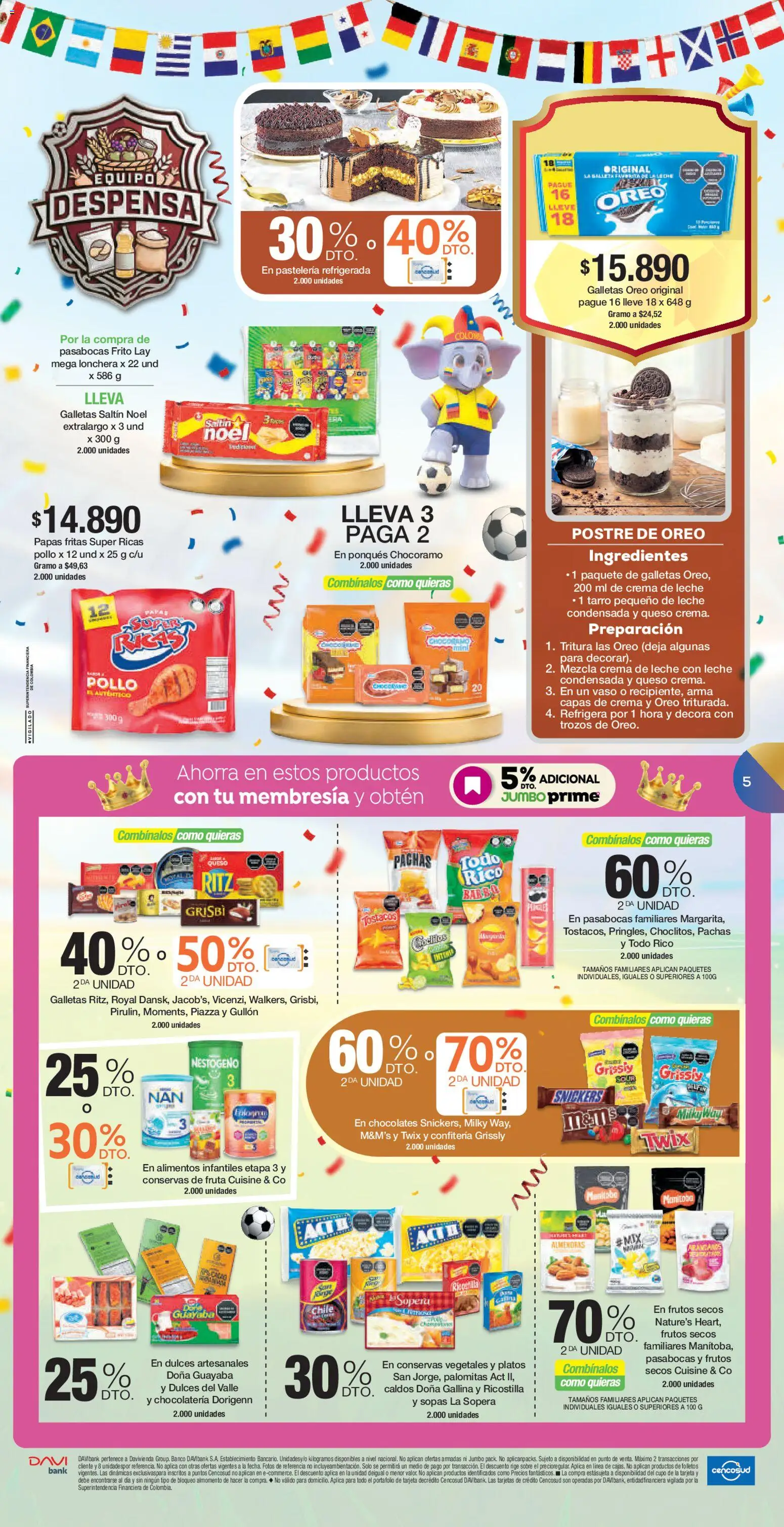 Jumbo revista - valida desde el 12.06.2026 | Página: 5 | Productos: Pollo, Almendras, Galletas, Crema de leche