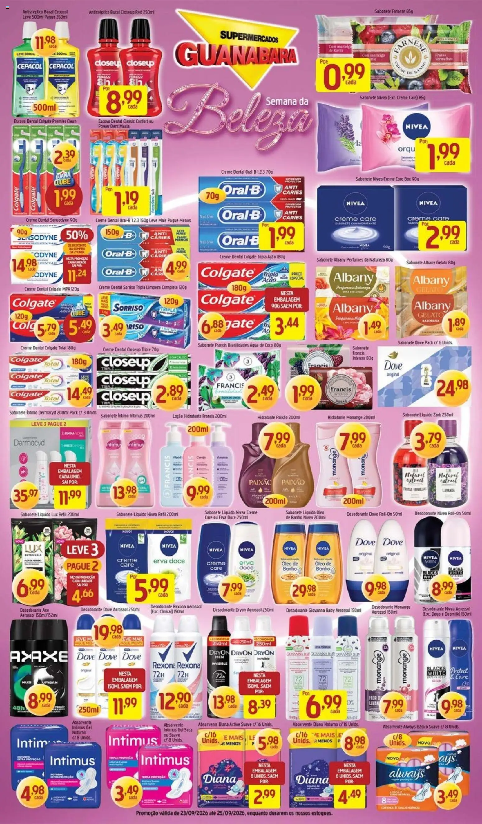Supermercados Guanabara Folheto - válido de 23/09/2026 | Página: 11 | Produtos: Baunilha, Manteiga, Dove, Creme dental