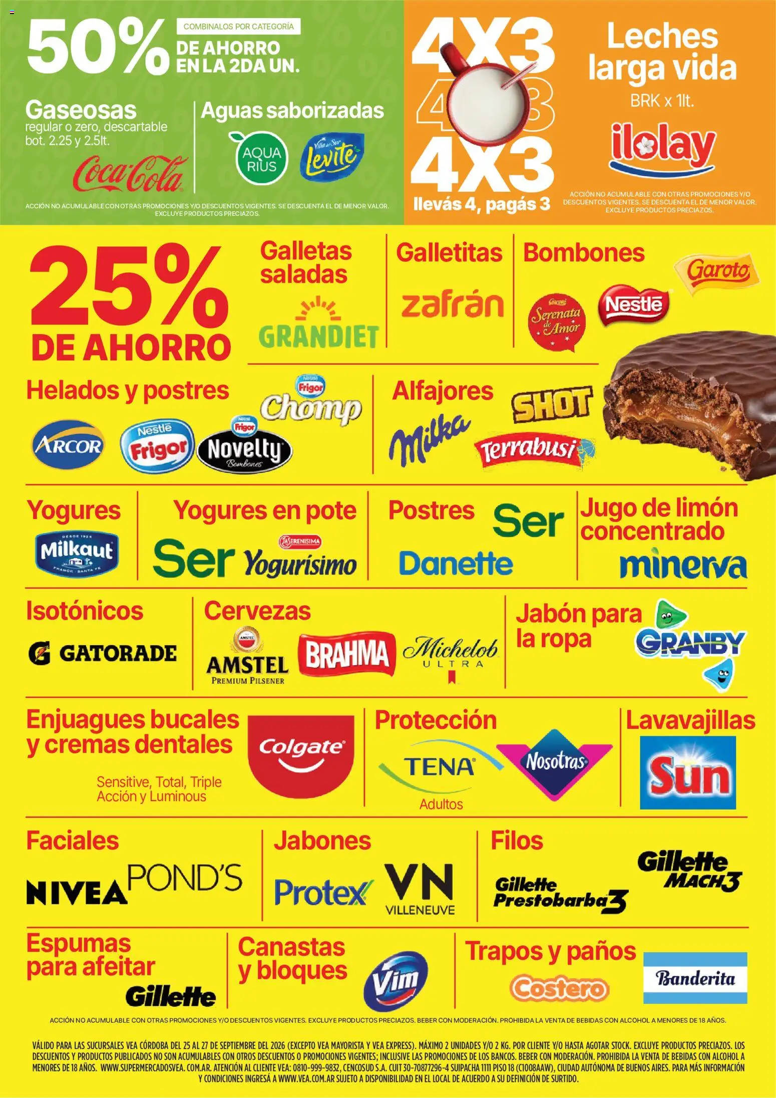 Vea - Folleto Fin de Semana - Córdoba │ válido desde el 25/09/2026 | Página: 3 | Productos: Lavavajillas, Galletitas, Bombones, Galletas
