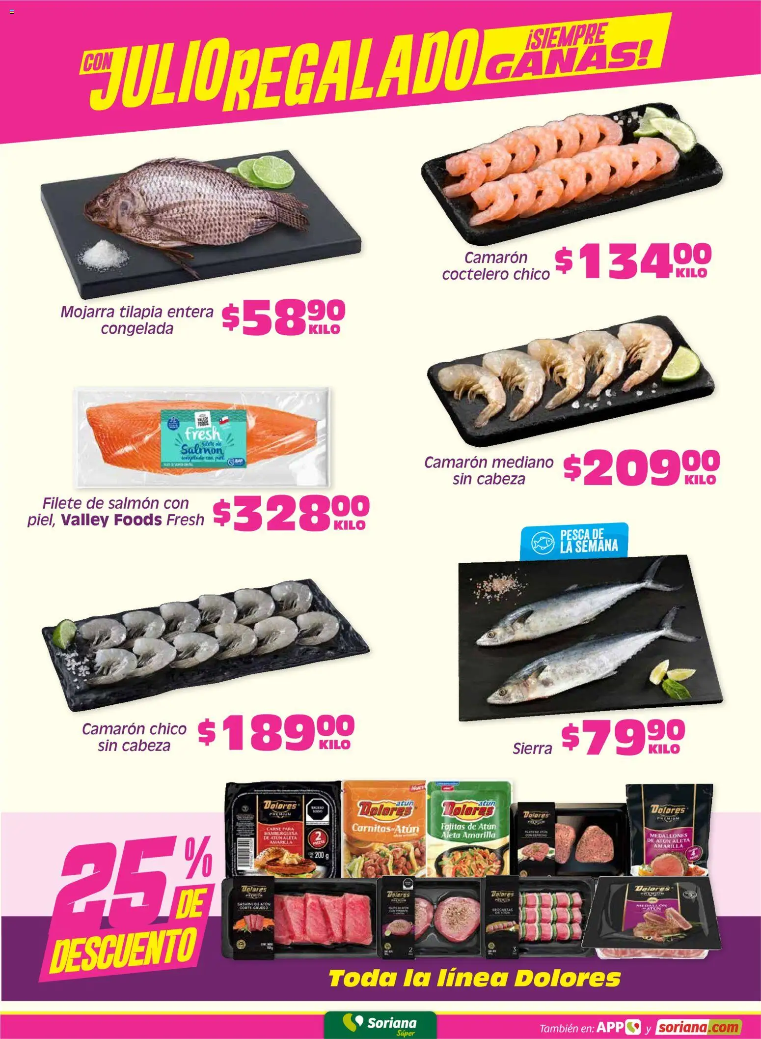Nuevas ofertas de Soriana válidas en toda la República Mexicana desde el 19.06.2026. ¡Encuentra las mejores ofertas en Soriana Fin de Semana Súper: Tamaulipas (excepto Cd. Victoria y Tampico)! | Página: 5
