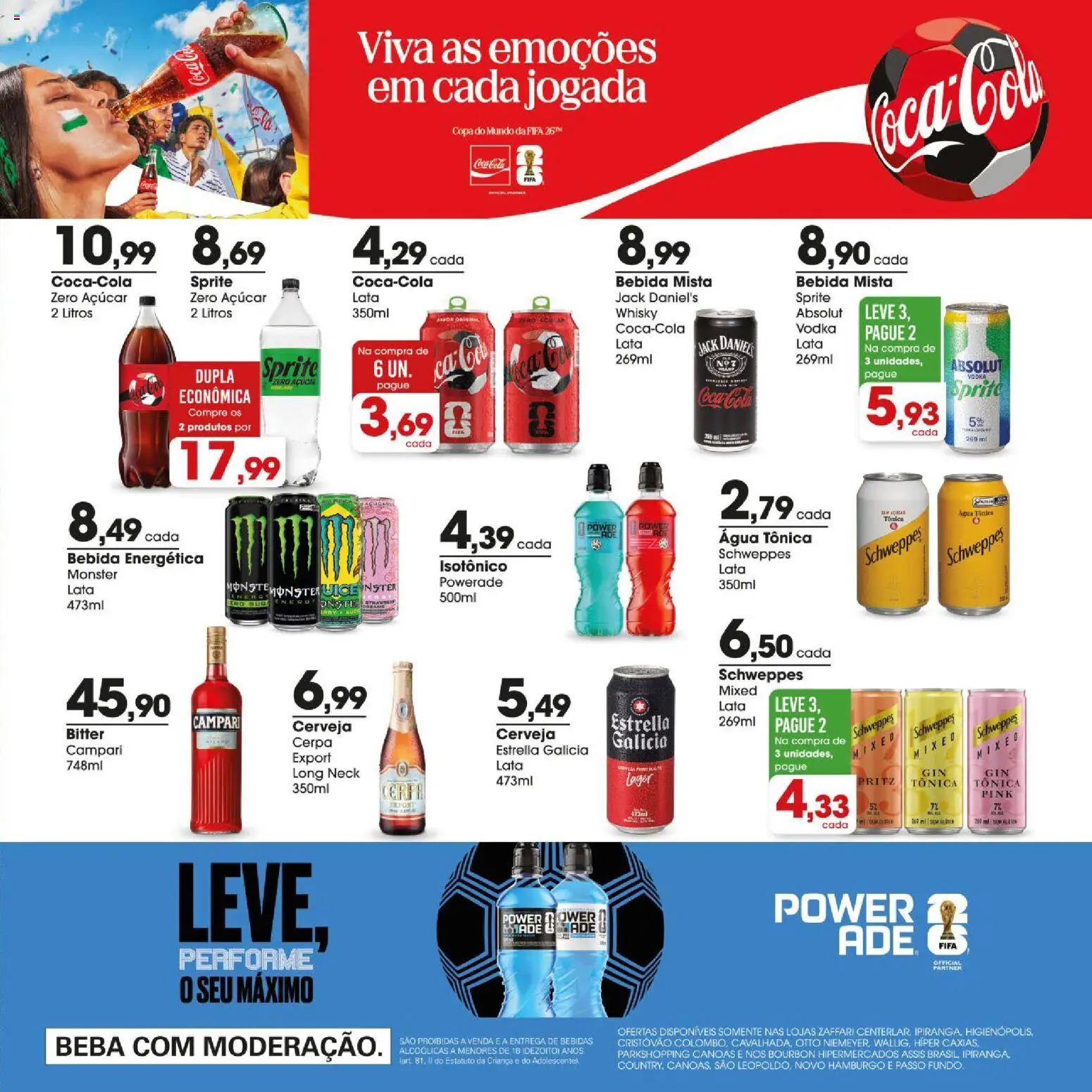 Zaffari Folheto - válido de 09.06.2026 | Página: 7 | Produtos: Copa, Vodka, Açúcar, Campari
